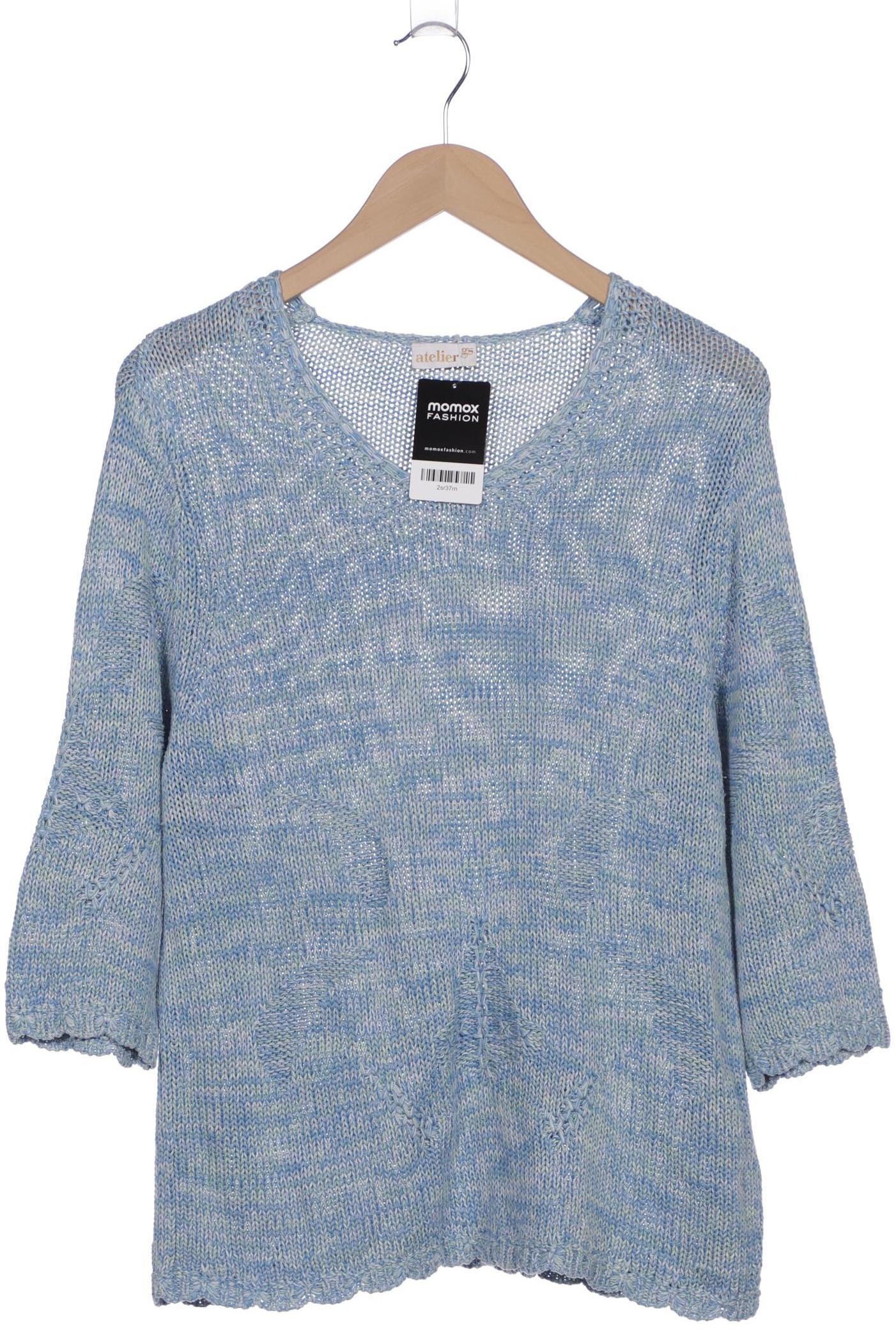 

Atelier Goldner Schnitt Damen Pullover, blau, Gr. 22