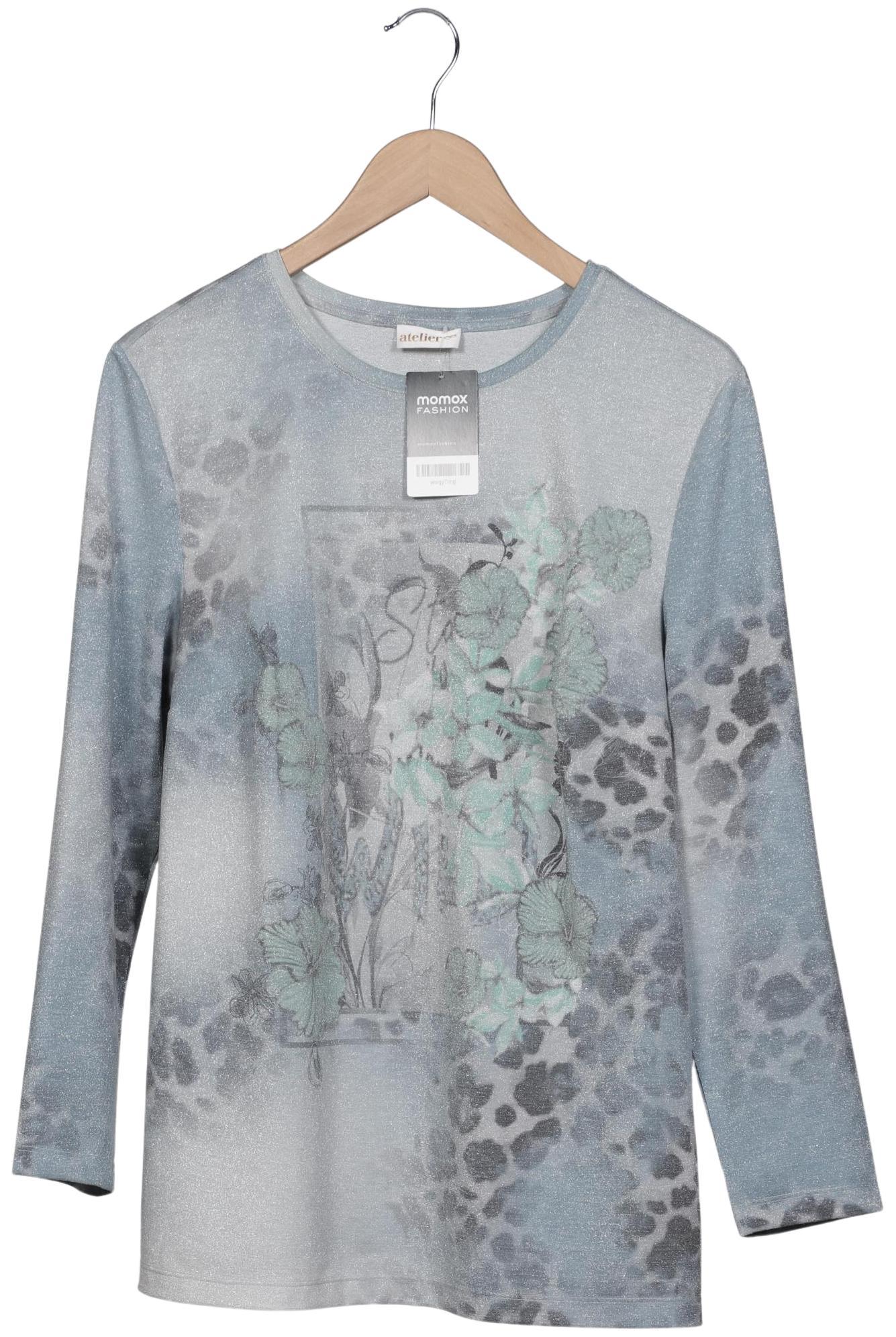 

Atelier Goldner Schnitt Damen Langarmshirt, türkis, Gr. 44