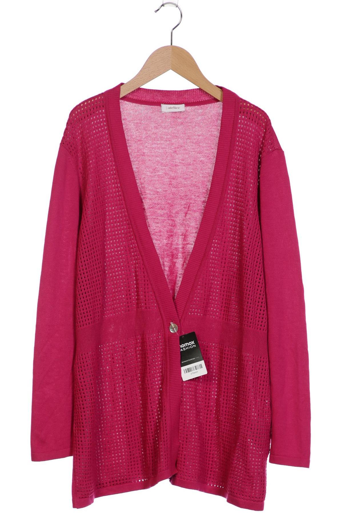 

Atelier Goldner Schnitt Damen Strickjacke, pink, Gr. 48