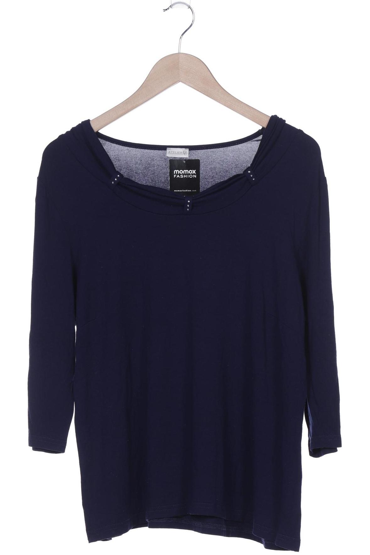 

Atelier Goldner Schnitt Damen Langarmshirt, marineblau, Gr. 46