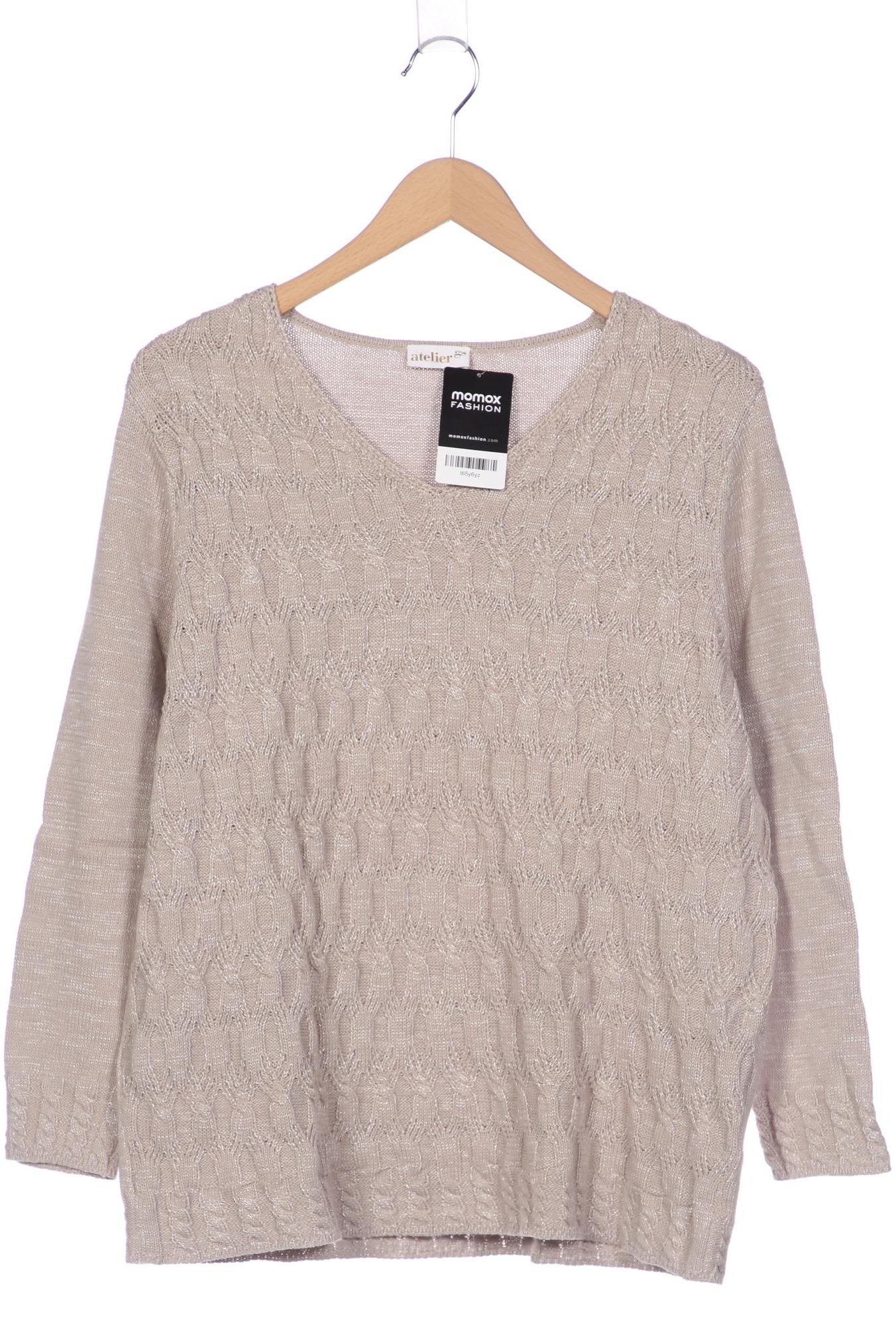 

Atelier Goldner Schnitt Damen Pullover, beige, Gr. 44