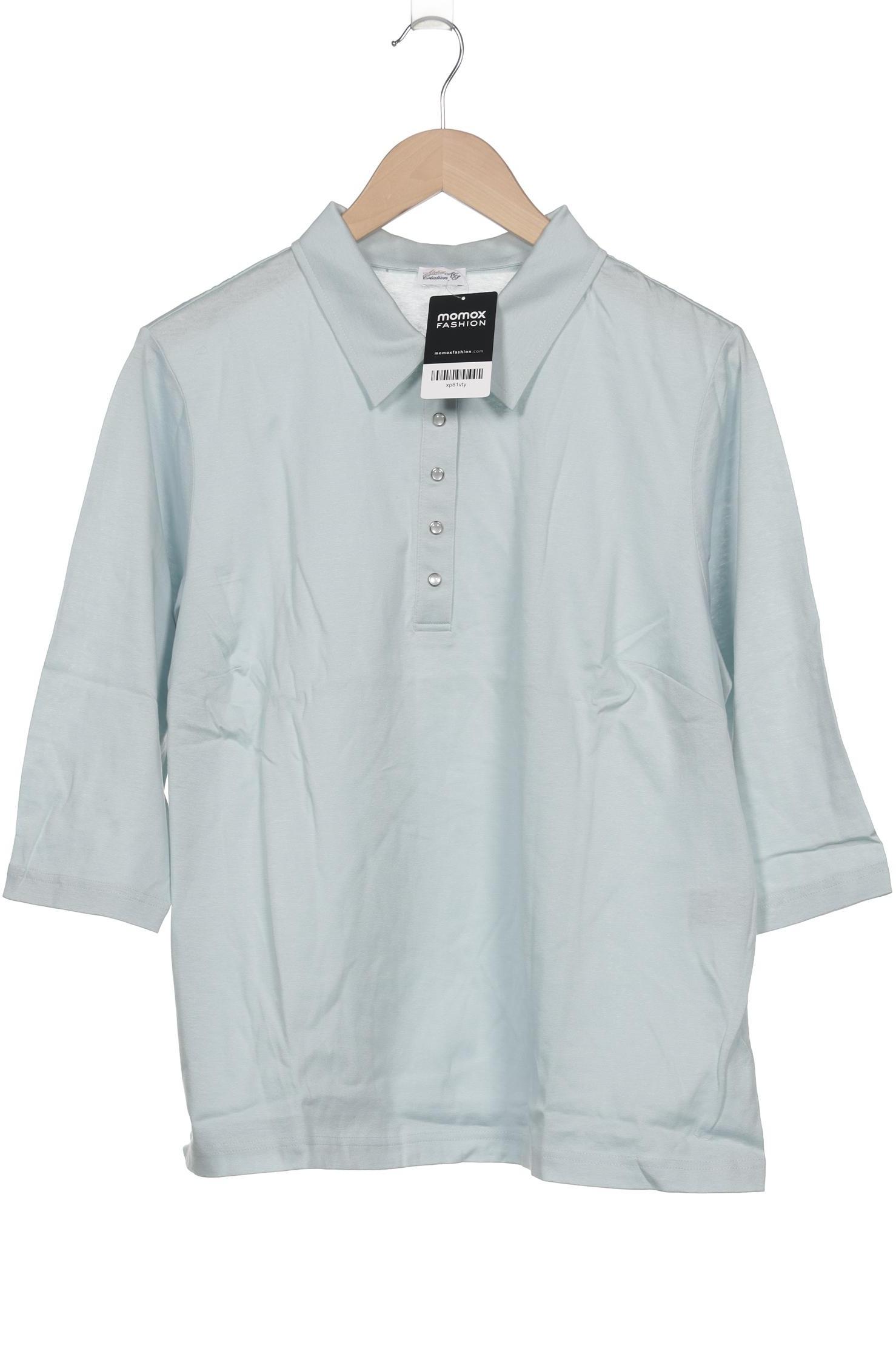 

Atelier Goldner Schnitt Damen Poloshirt, hellblau, Gr. 46
