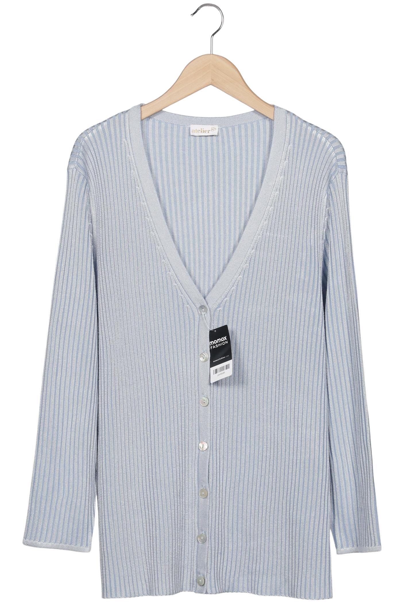 

Atelier Goldner Schnitt Damen Strickjacke, hellblau, Gr. 50