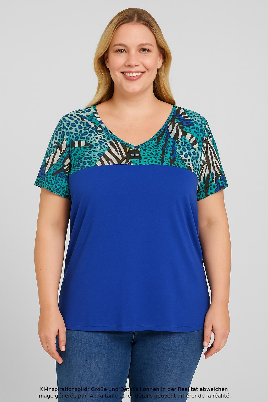 

Atelier Goldner Schnitt Damen T-Shirt, blau, Gr. 46