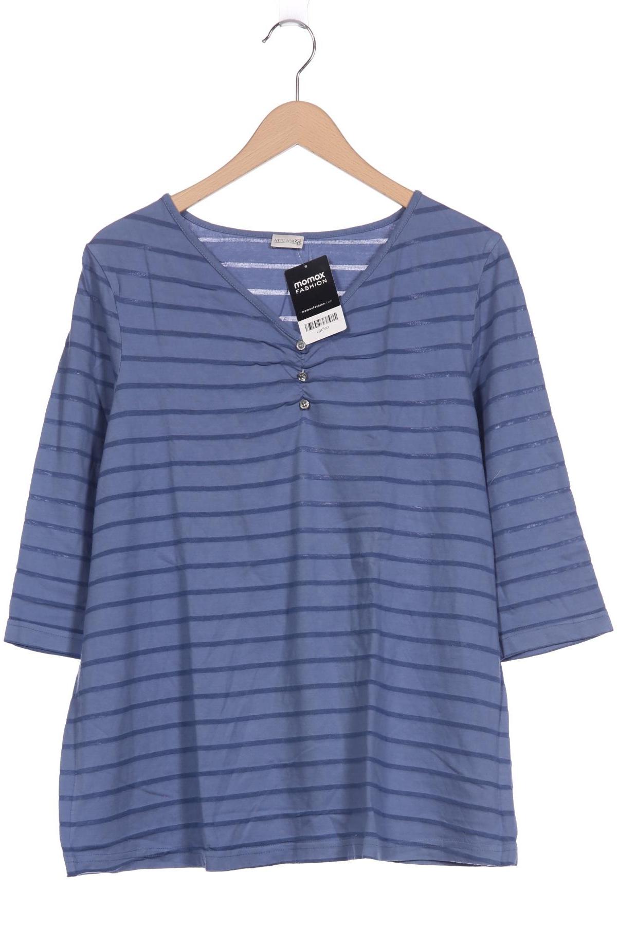 

Atelier Goldner Schnitt Damen Langarmshirt, blau, Gr. 48