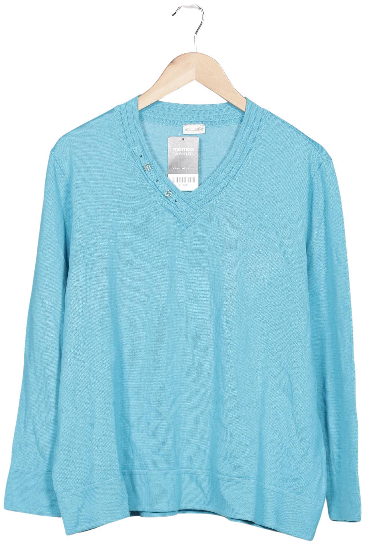 

Atelier Goldner Schnitt Damen Pullover, hellblau, Gr. 50