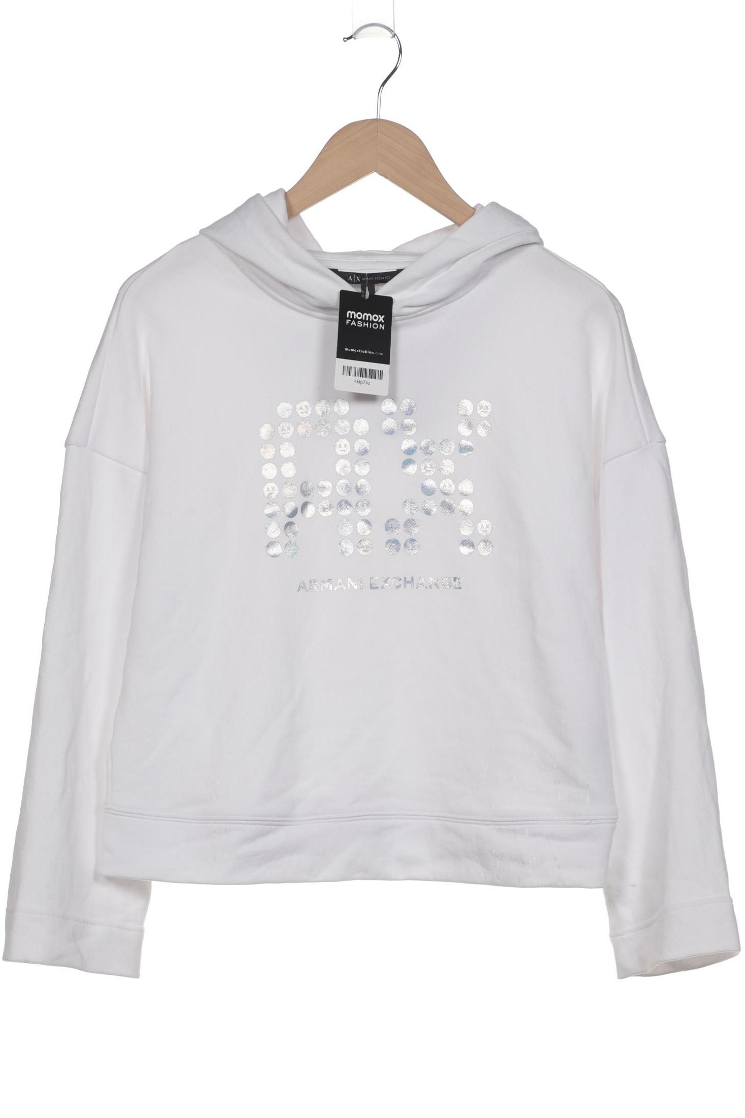 

AX Armani Exchange Damen Kapuzenpullover, weiß, Gr. 34