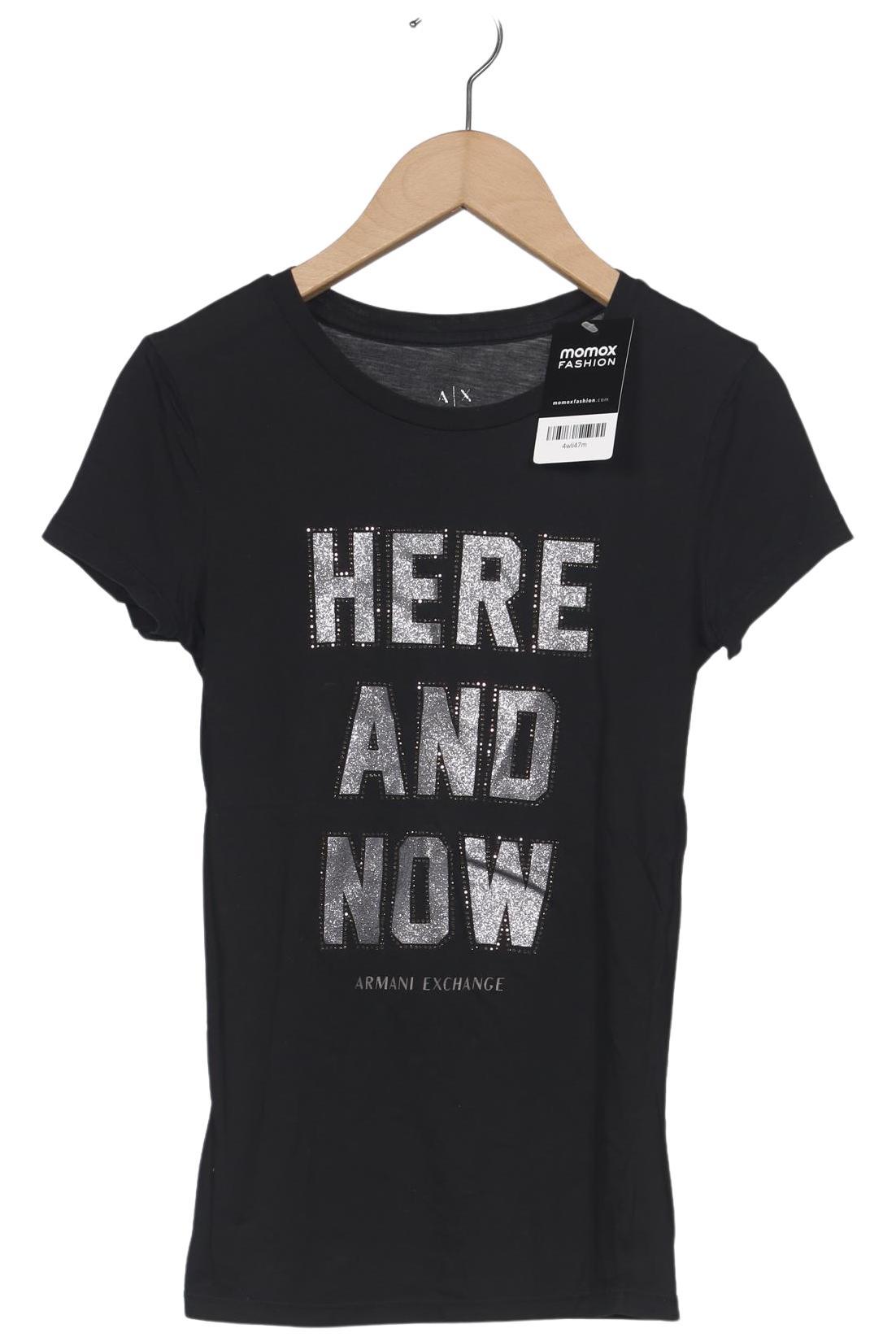 

AX Armani Exchange Damen T-Shirt, schwarz, Gr. 34