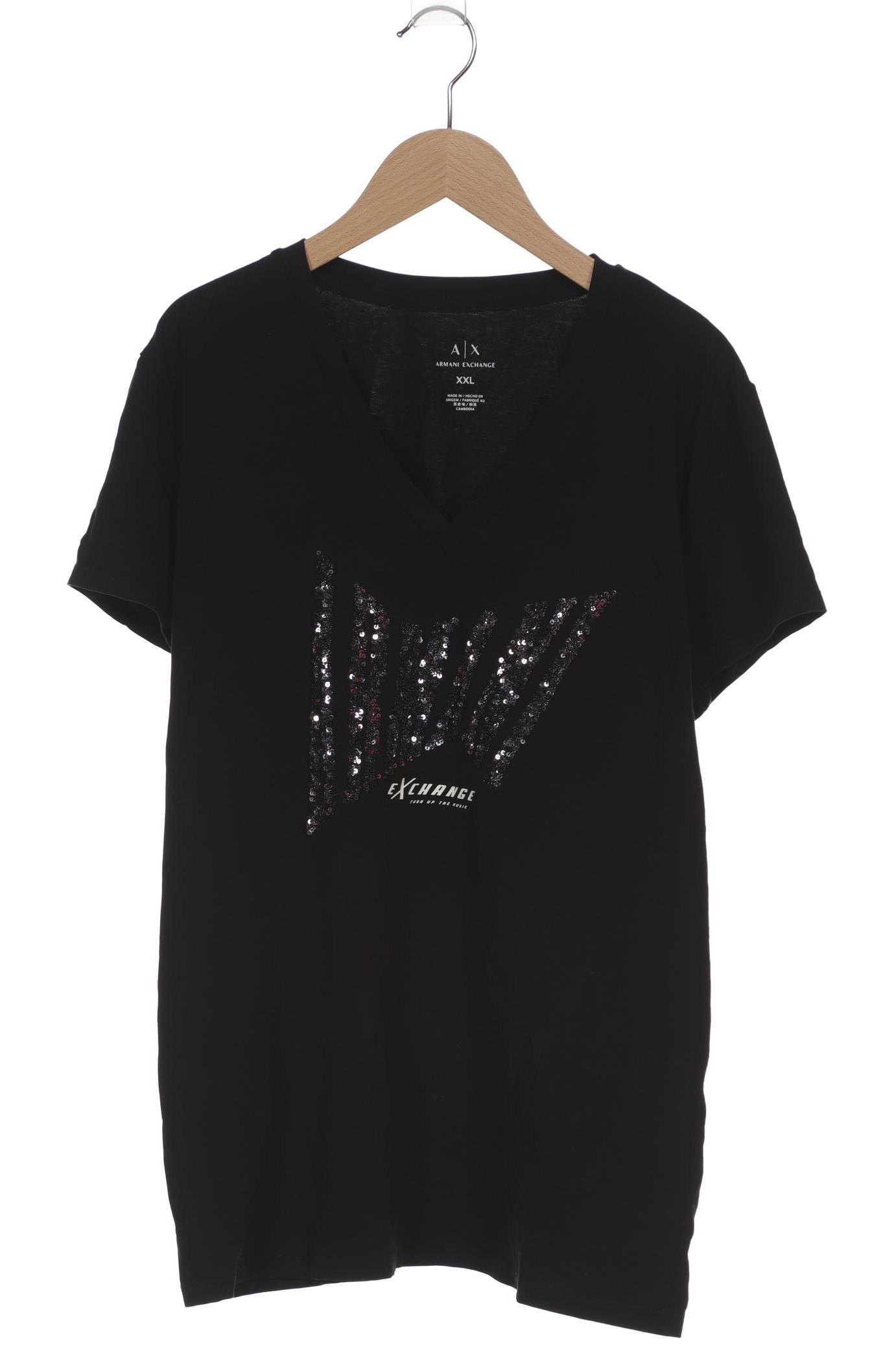 

AX Armani Exchange Damen T-Shirt, schwarz, Gr. 46