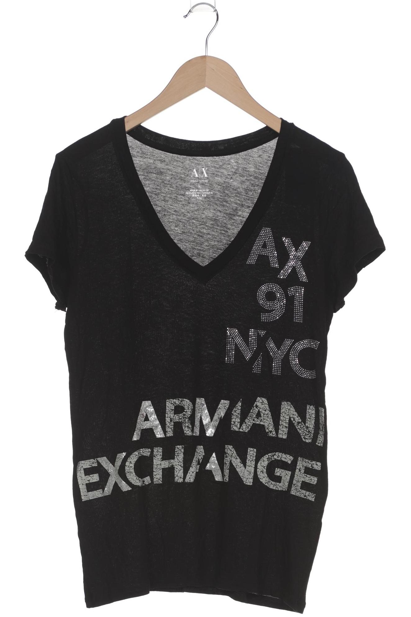 

AX Armani Exchange Damen T-Shirt, schwarz, Gr. 42