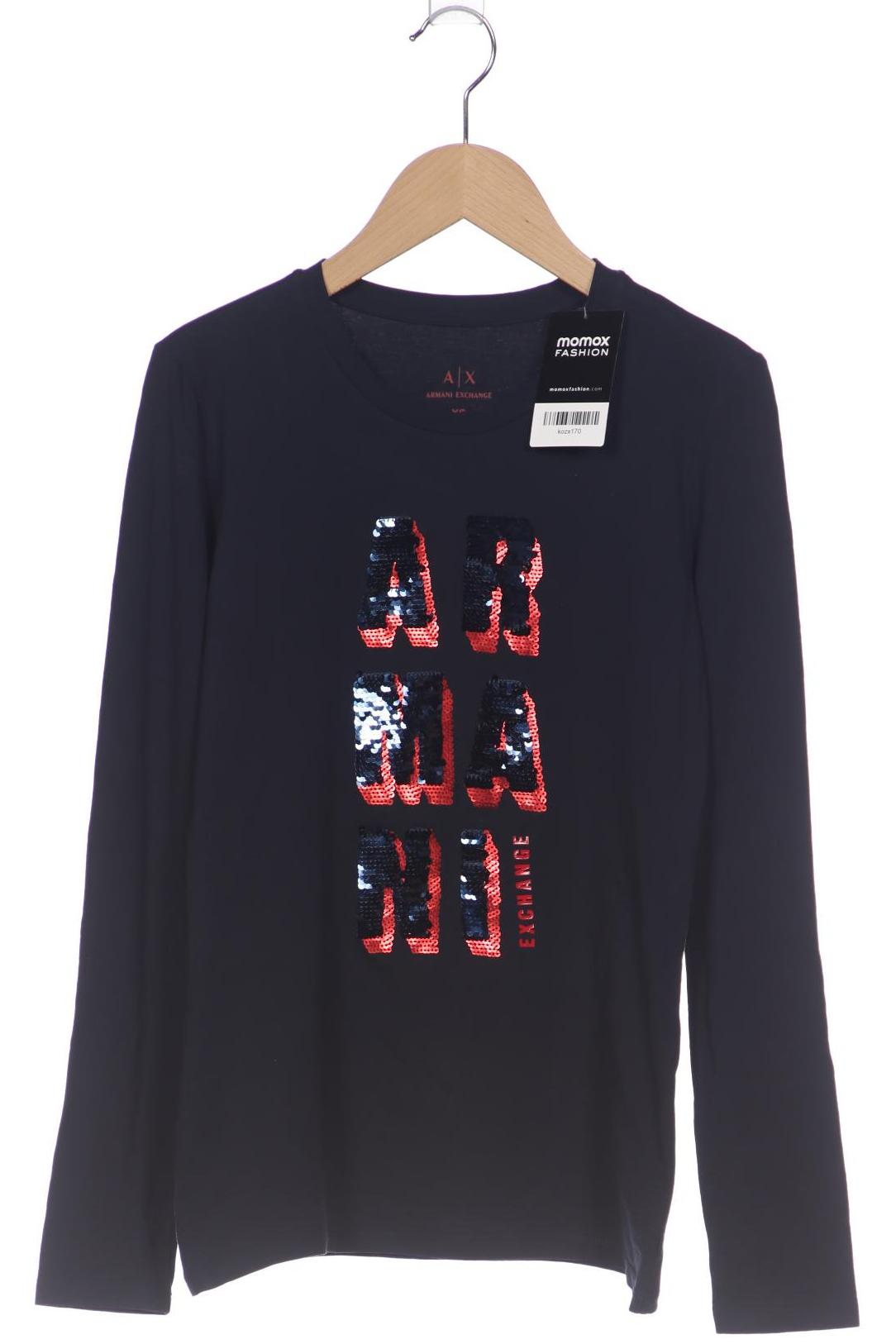 

AX Armani Exchange Damen Langarmshirt, marineblau, Gr. 34