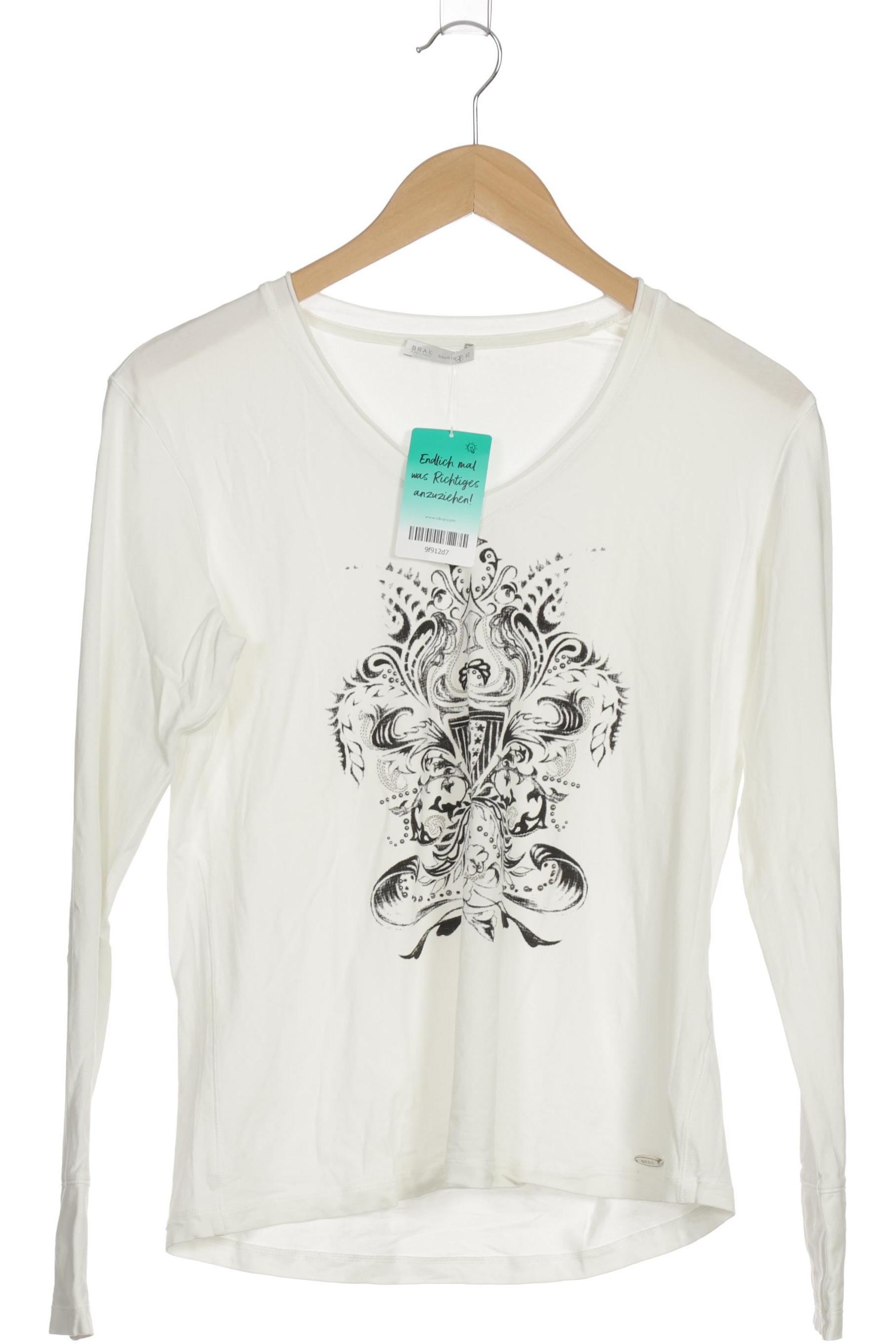 

Brax Damen Langarmshirt, weiß, Gr. 40