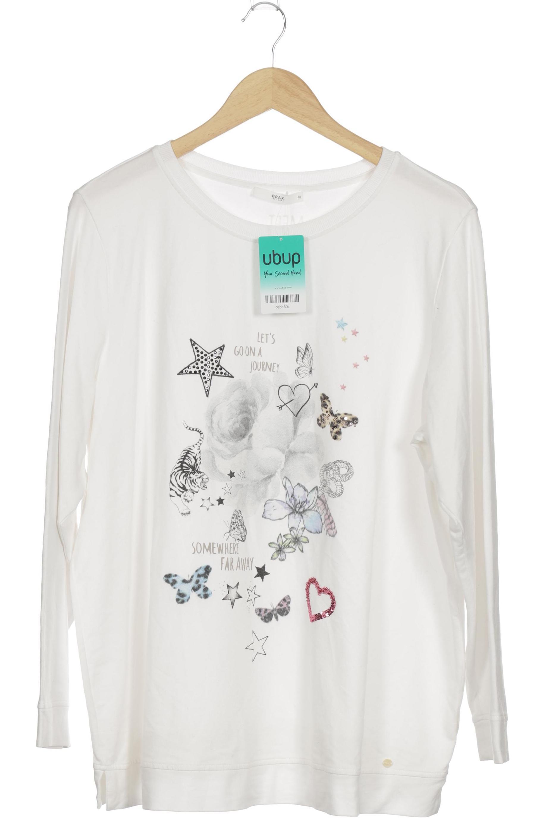 

Brax Damen Langarmshirt, weiß, Gr. 48