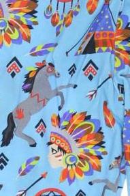 Thumbnail - Babauba Mädchen Stoffhose, blau, Gr. 74