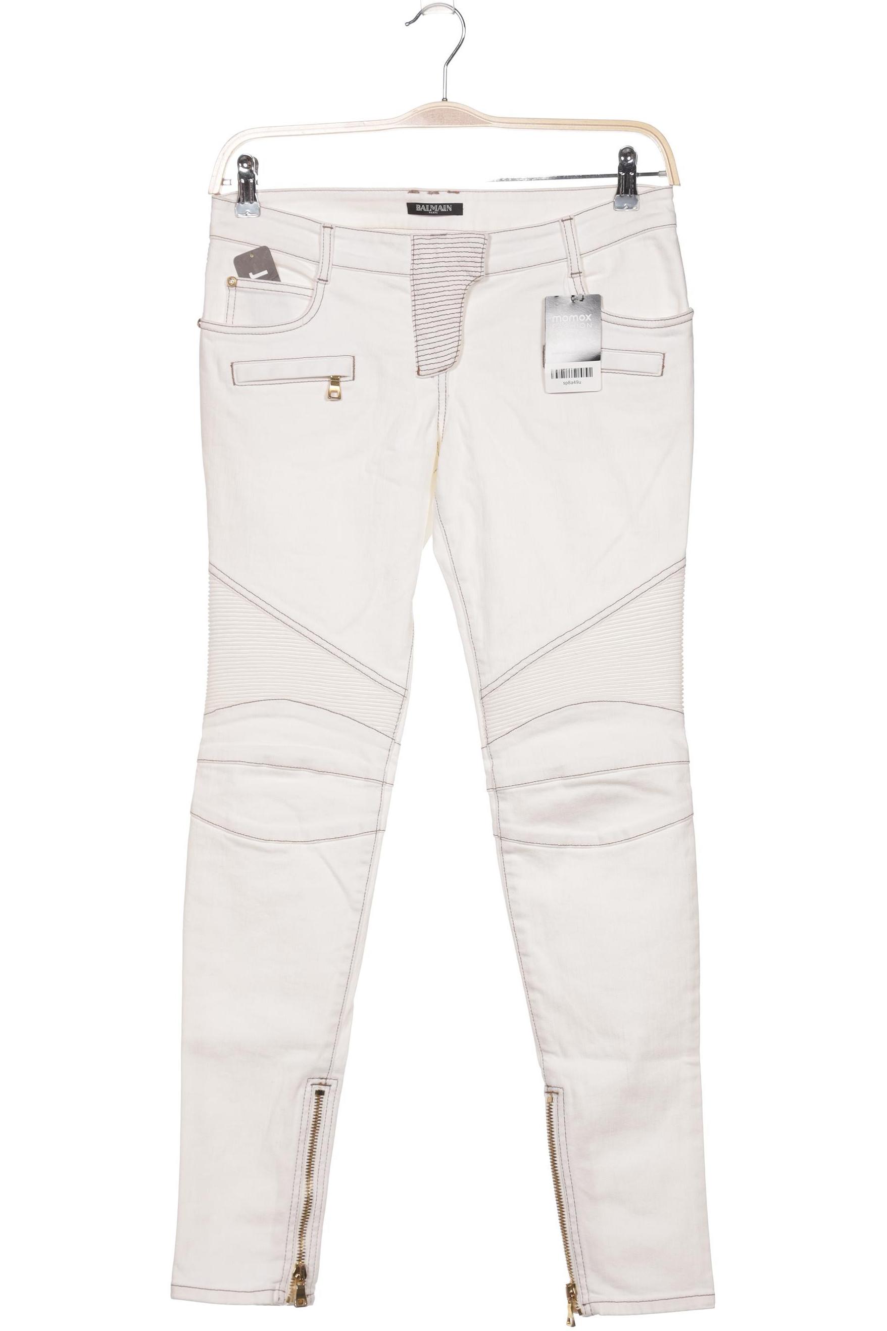 

Balmain Damen Jeans, cremeweiß, Gr. 40