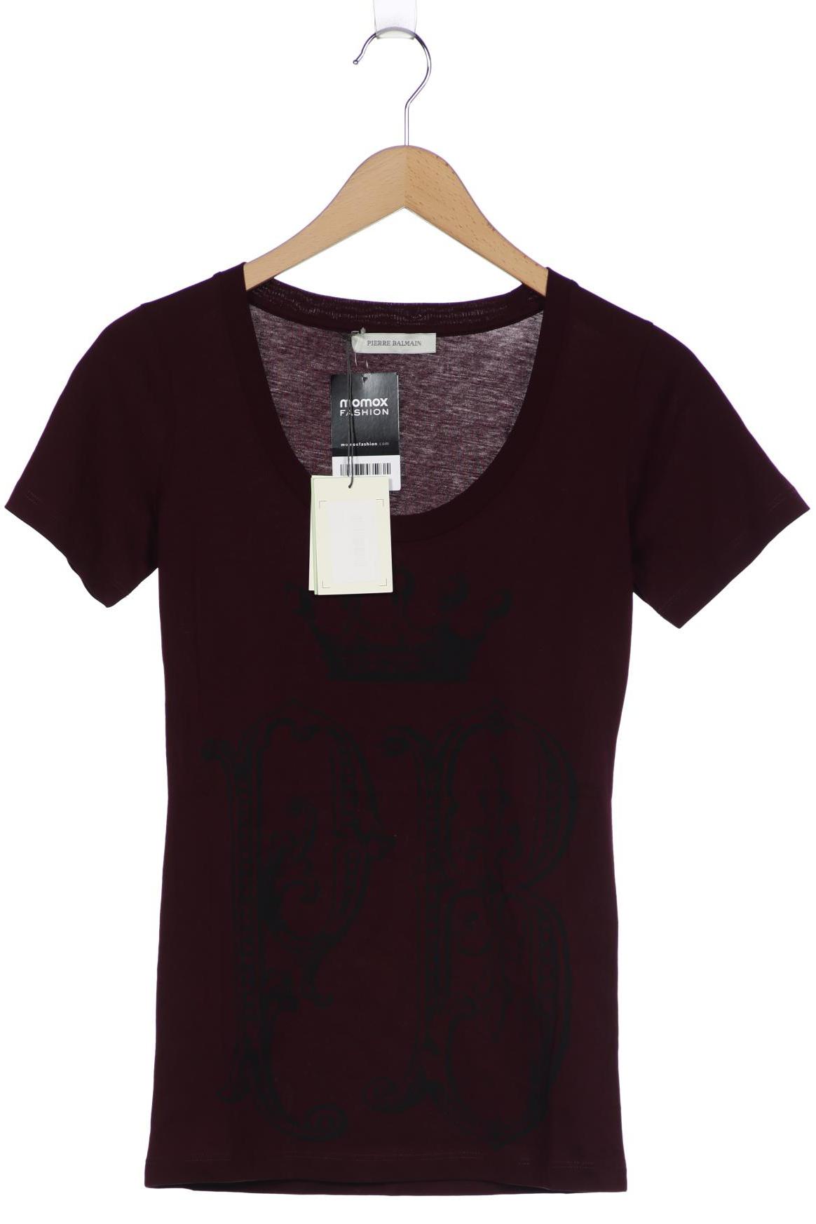 

Balmain Damen T-Shirt, bordeaux, Gr. 34