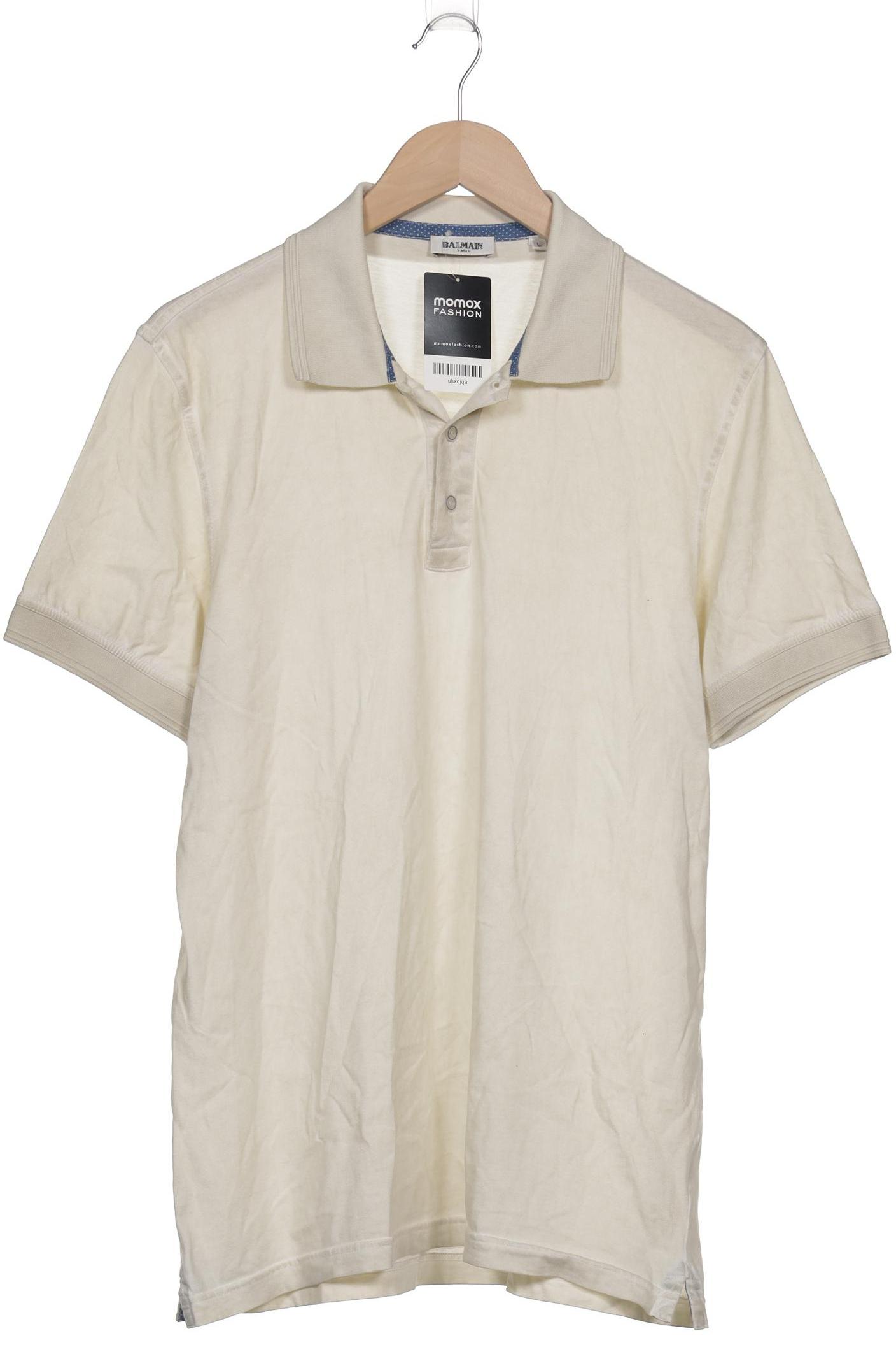 

Balmain Herren Poloshirt, cremeweiß, Gr. 52
