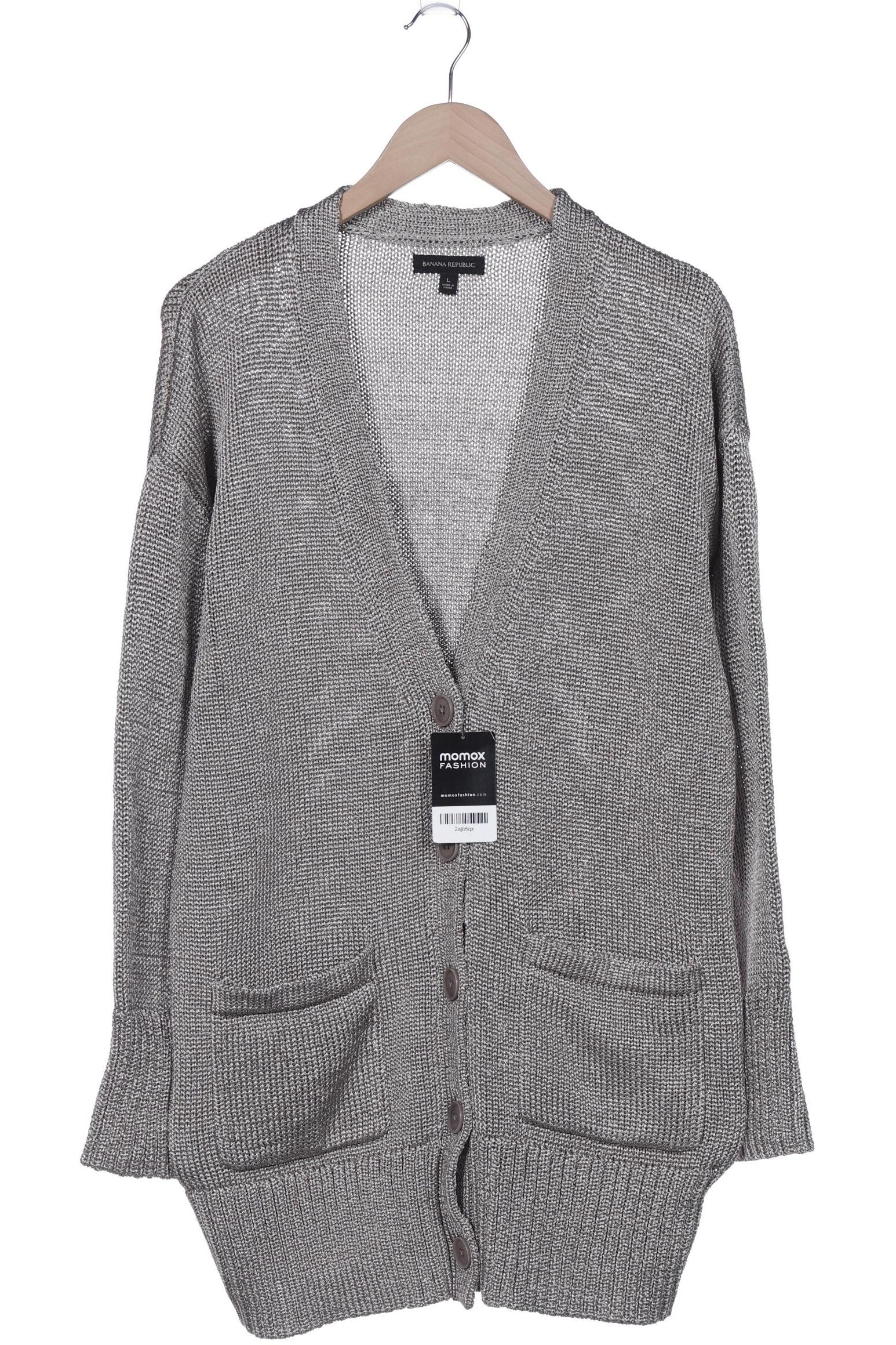 

Banana Republic Damen Strickjacke, silber, Gr. 42