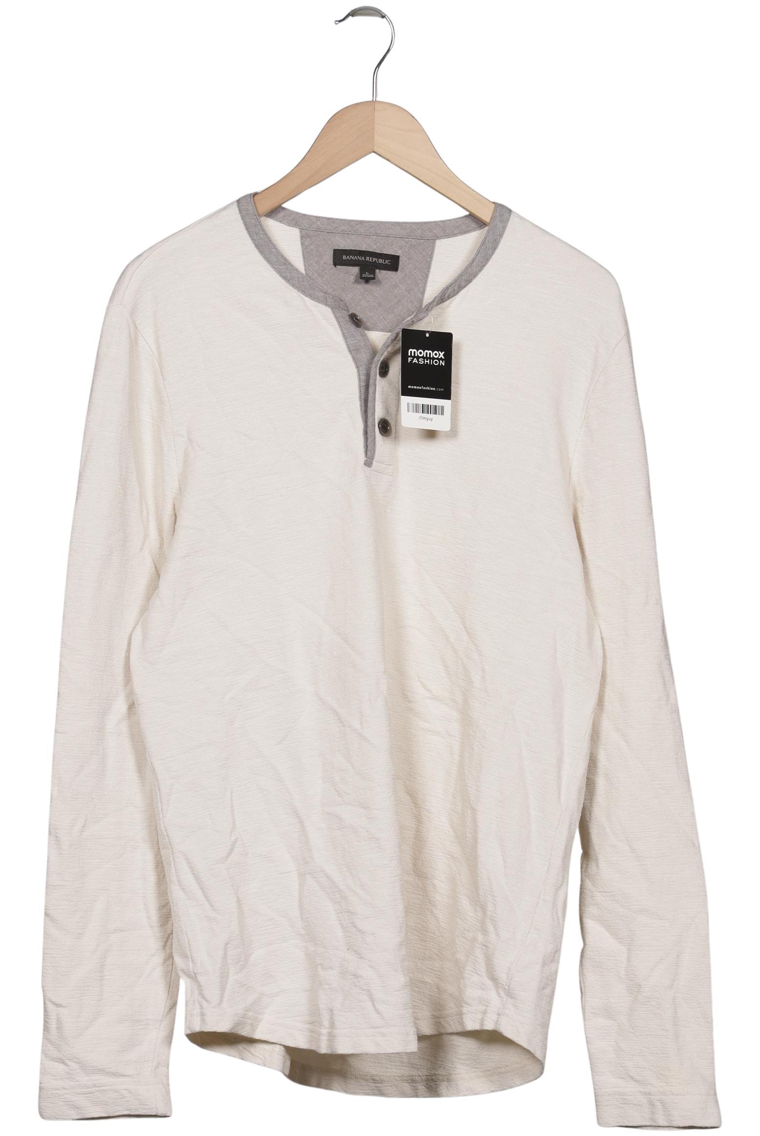 

Banana Republic Herren Langarmshirt, cremeweiß, Gr. 52