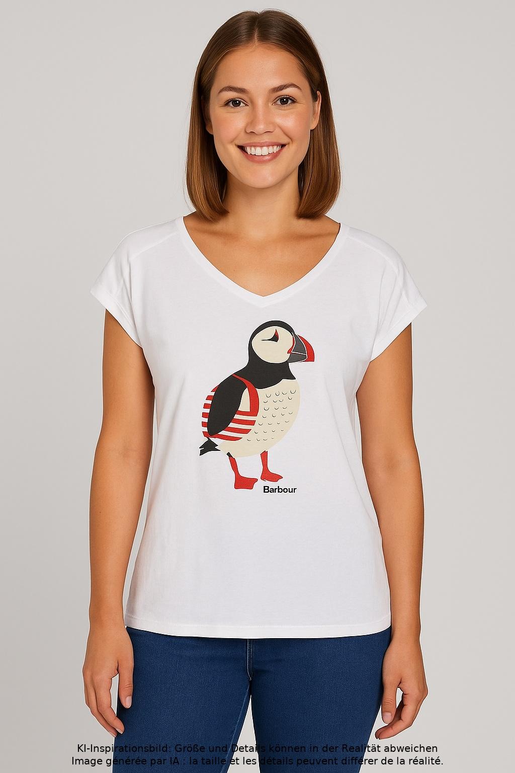 

Barbour Damen T-Shirt, weiß, Gr. 36