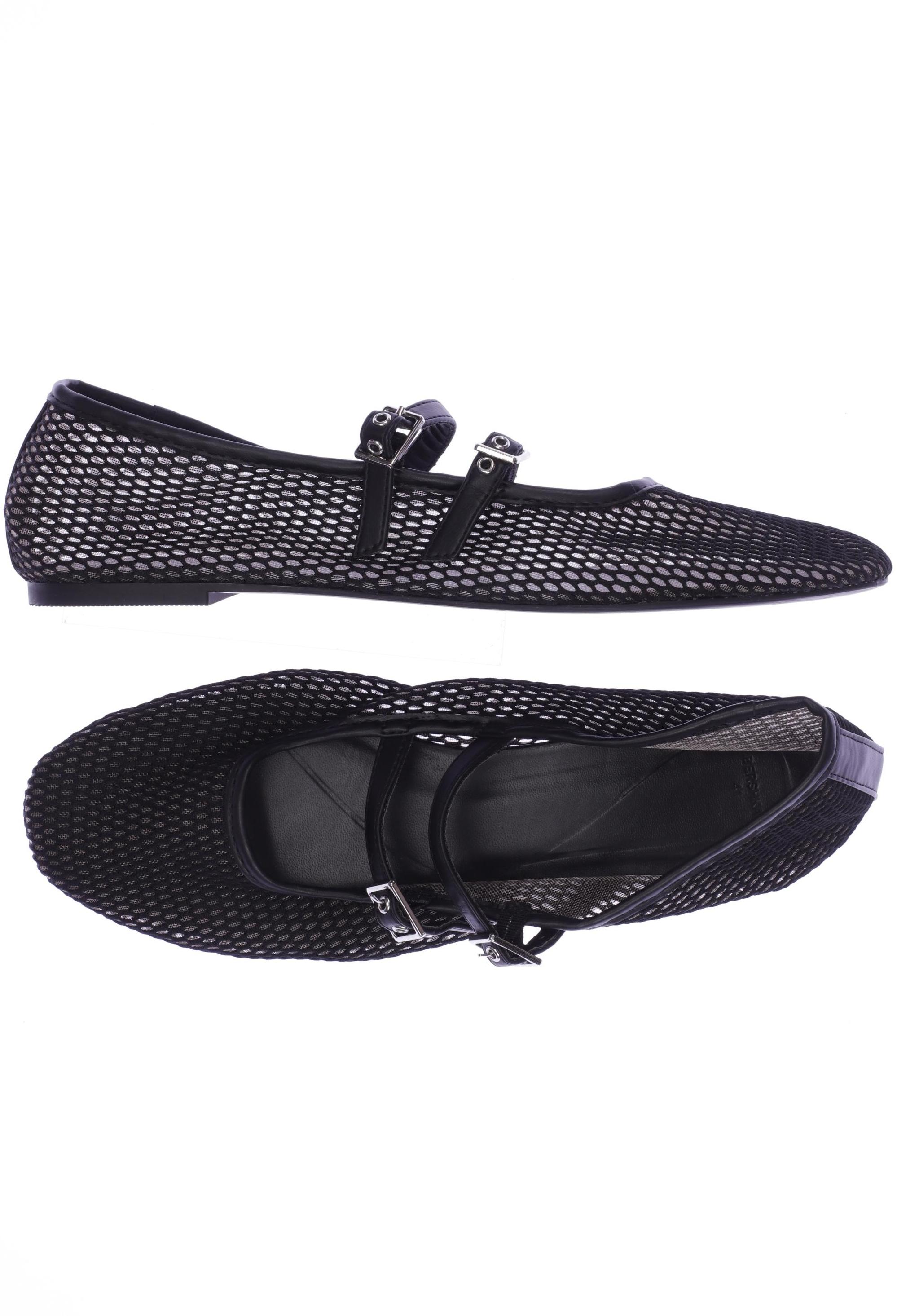 

bershka Damen Ballerinas, schwarz, Gr. 41
