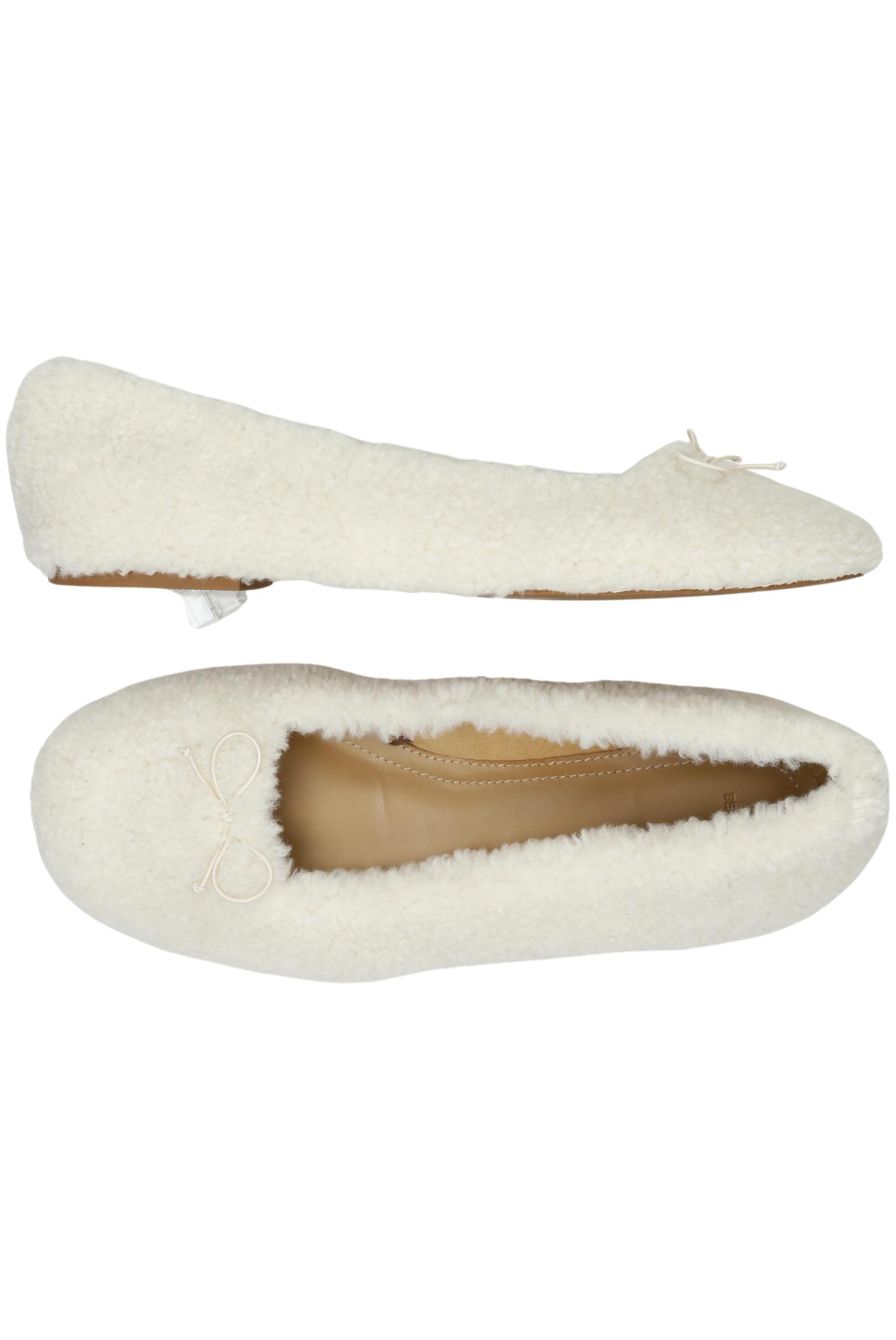 

bershka Damen Ballerinas, cremeweiß, Gr. 39