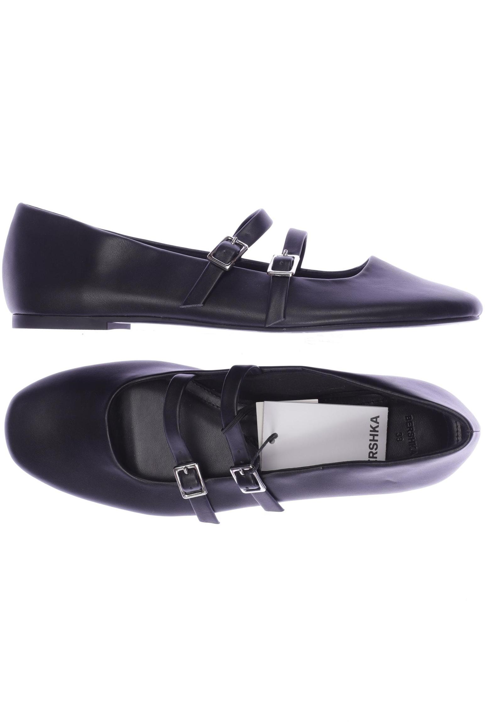 

bershka Damen Ballerinas, schwarz, Gr. 38