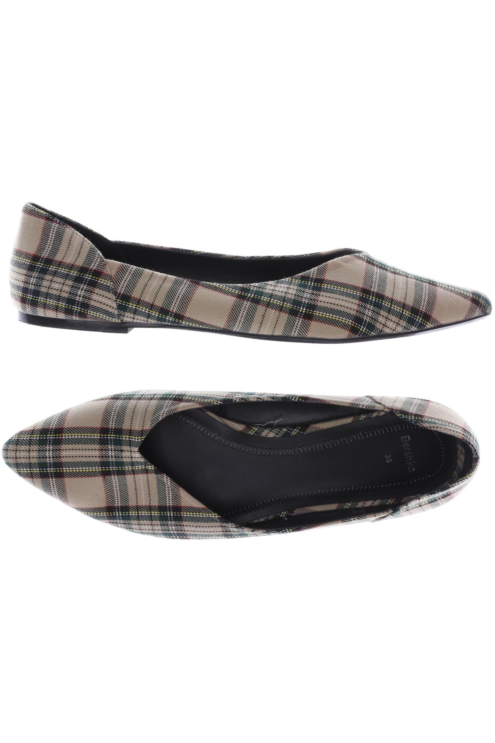 

bershka Damen Ballerinas, beige, Gr. 38