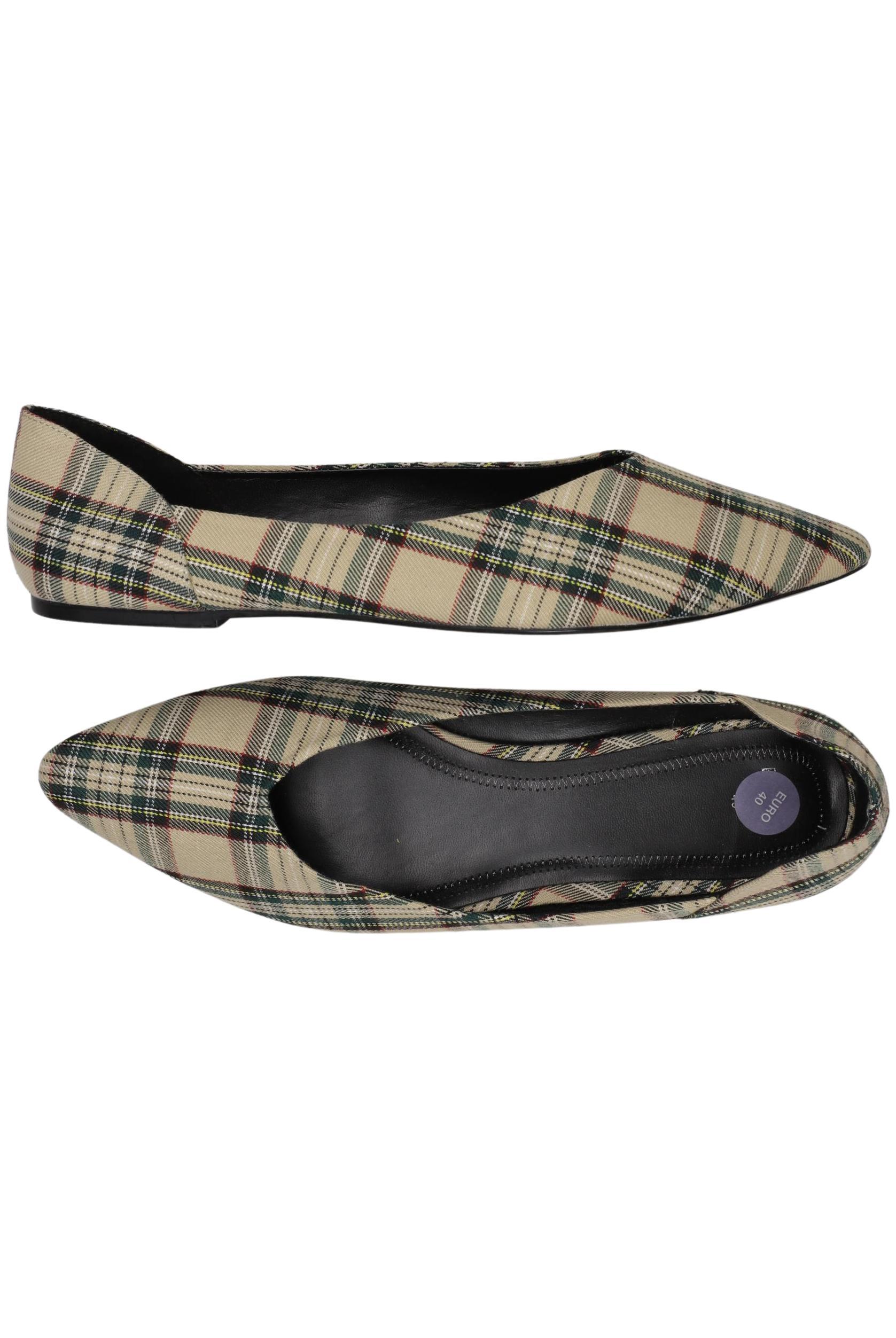 

bershka Damen Ballerinas, beige, Gr. 40