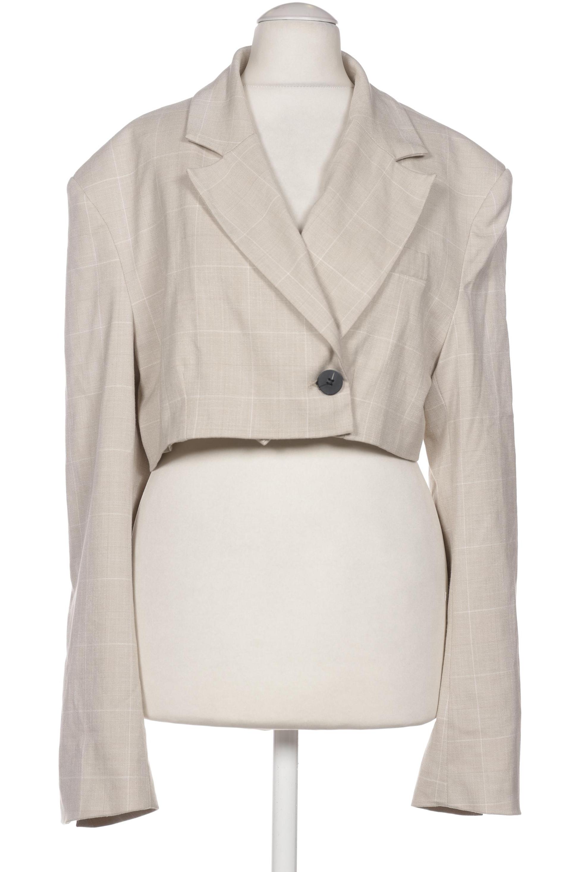 

bershka Damen Blazer, beige, Gr. 42