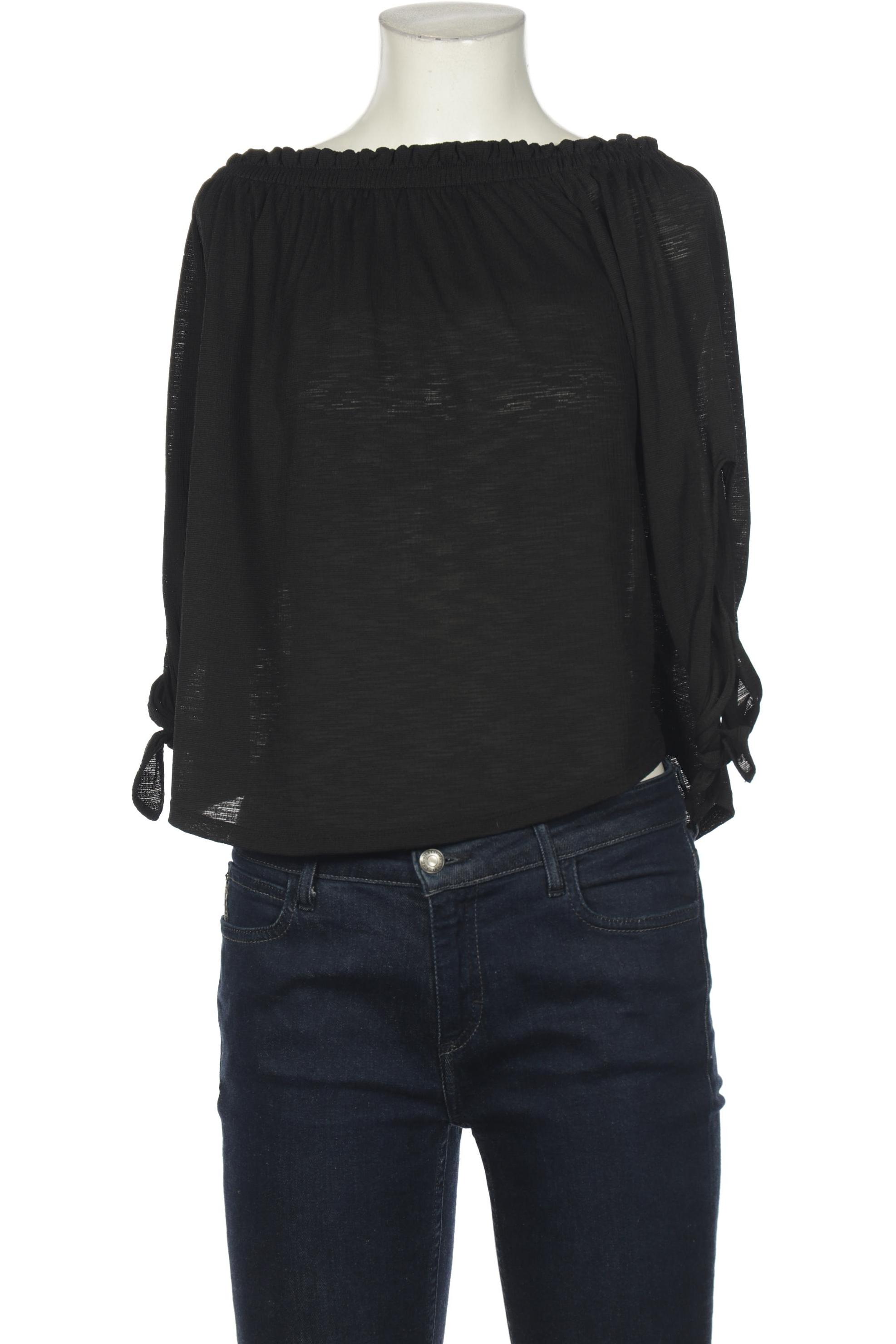 

bershka Damen Bluse, schwarz