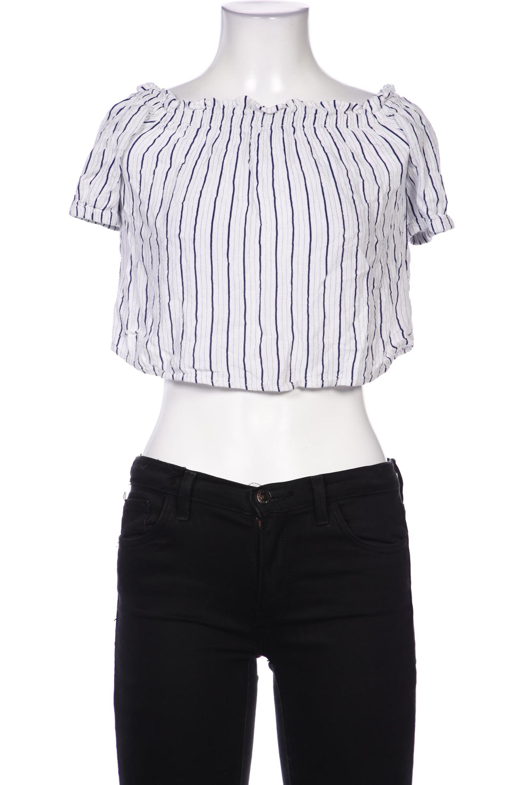 

bershka Damen Bluse, weiß, Gr. 34