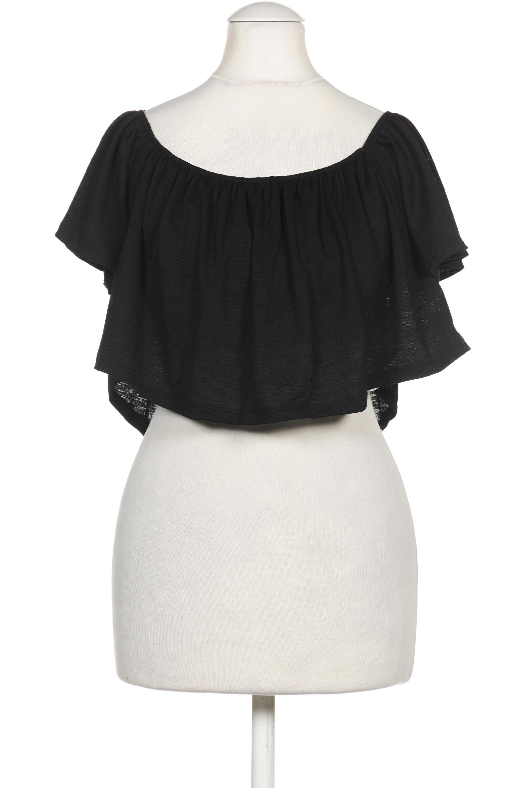 

bershka Damen Bluse, schwarz