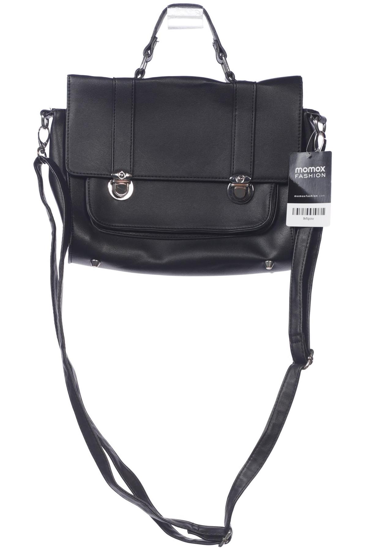 

bershka Damen Handtasche, schwarz, Gr.