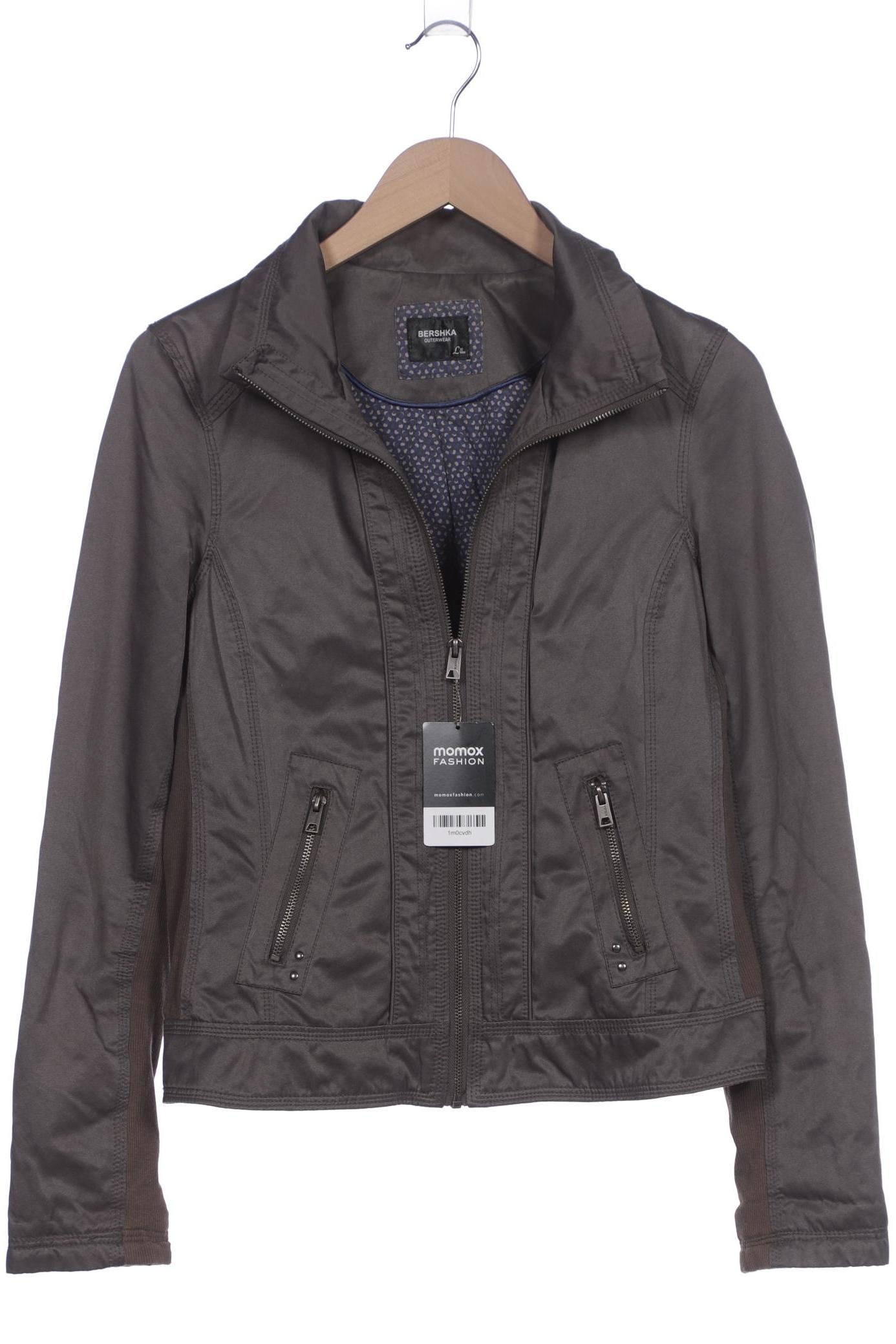 

bershka Damen Jacke, grün, Gr. 42