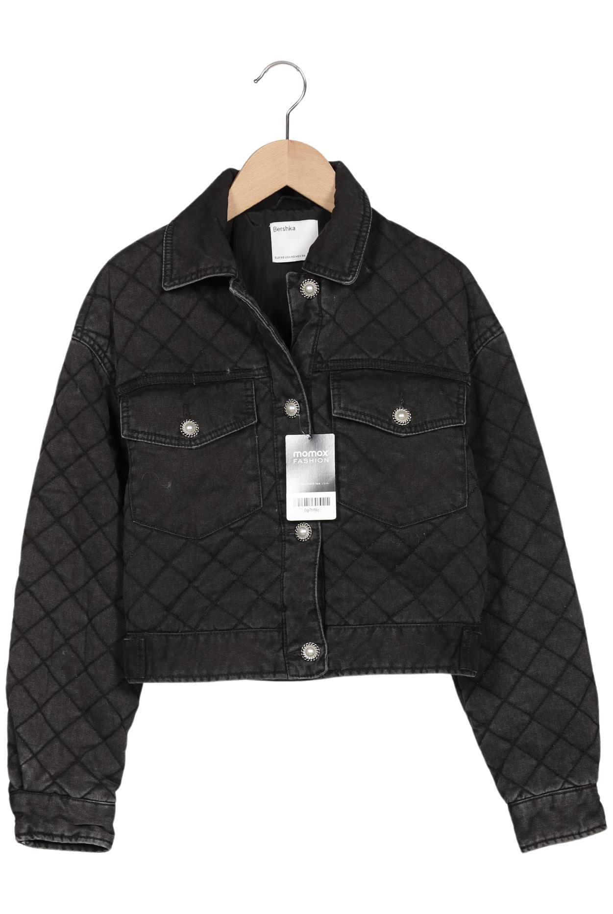 

bershka Damen Jacke, schwarz, Gr. 34