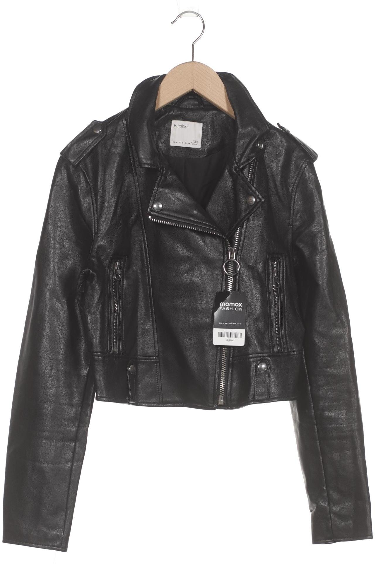 

bershka Damen Jacke, schwarz, Gr. 38