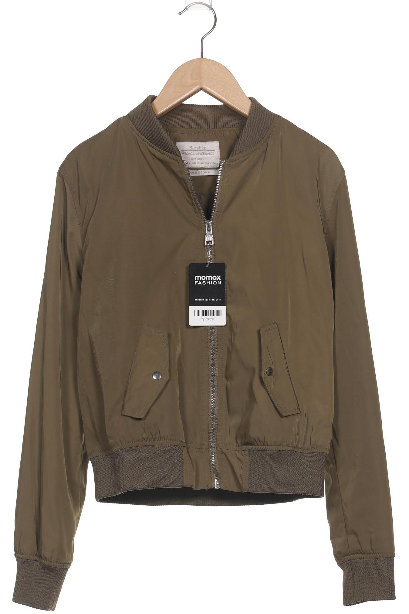 

bershka Damen Jacke, grün, Gr. 38
