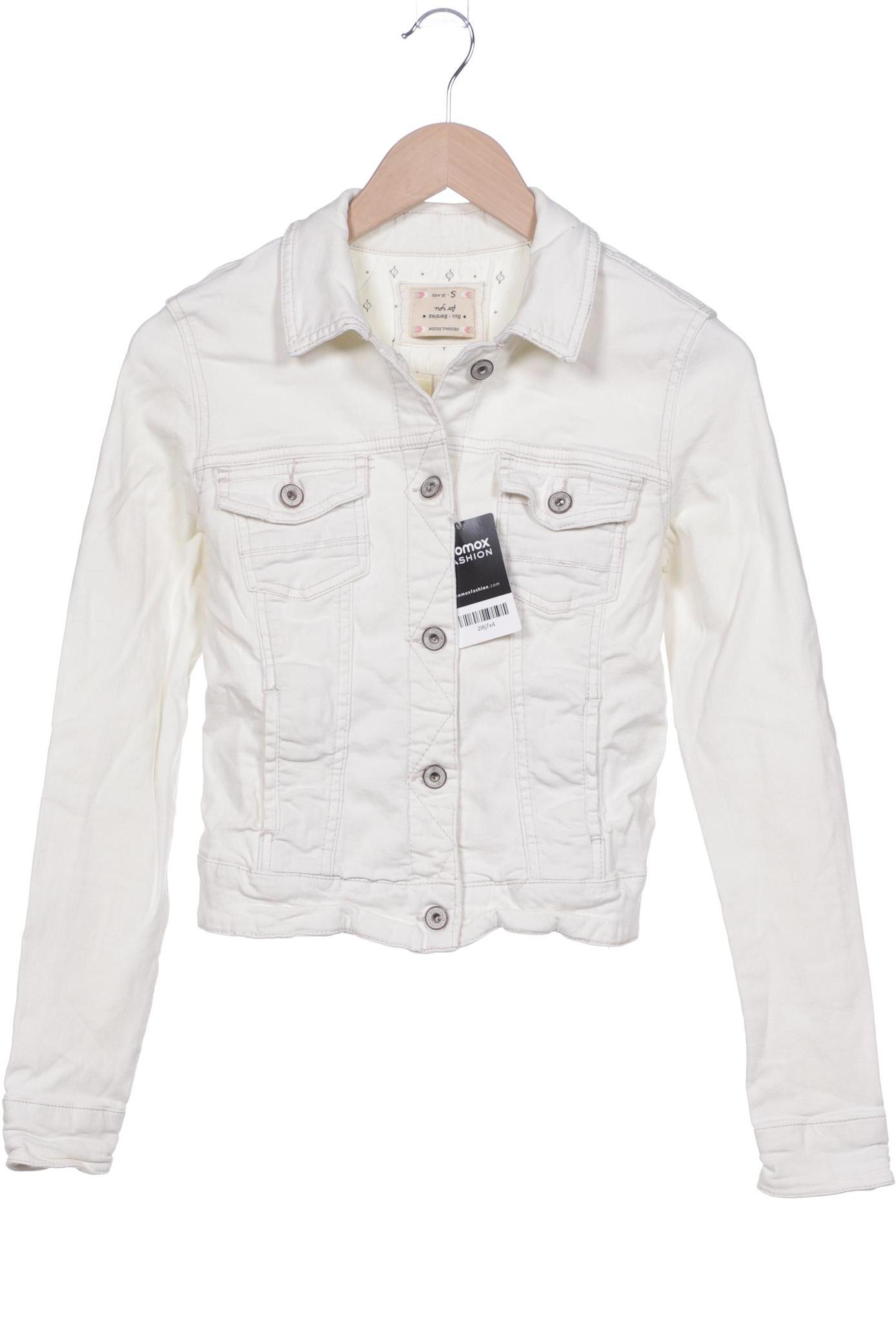 

bershka Damen Jacke, cremeweiß