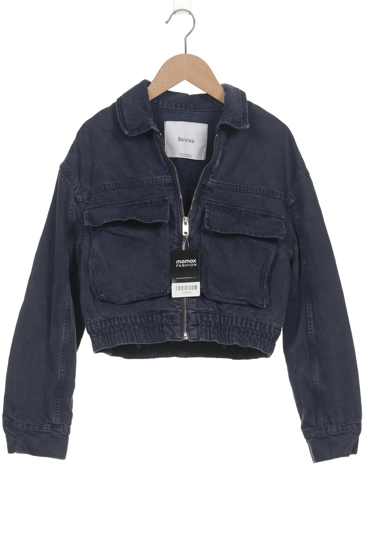 

bershka Damen Jacke, marineblau, Gr. 34