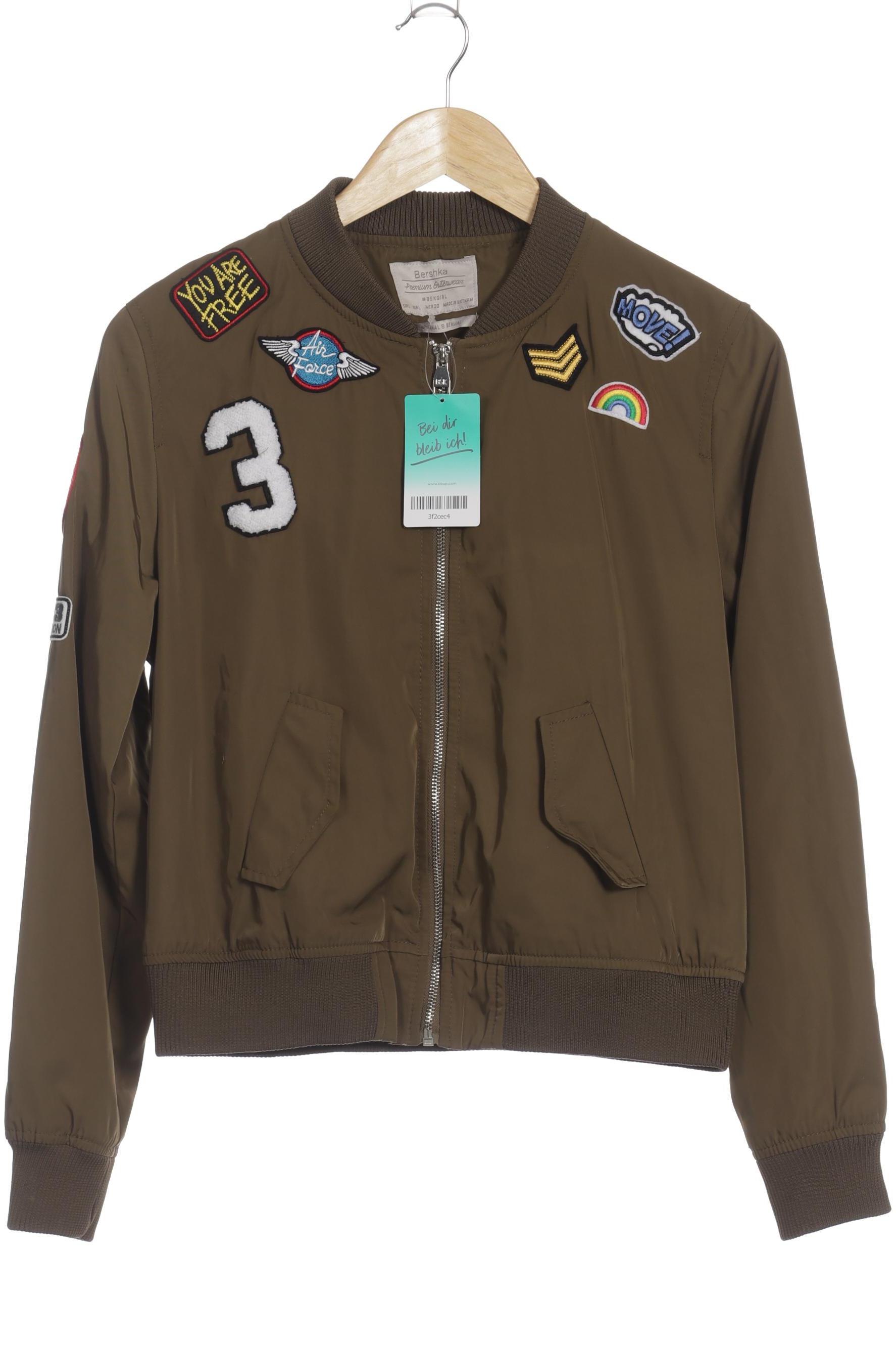 

bershka Damen Jacke, grün, Gr. 42