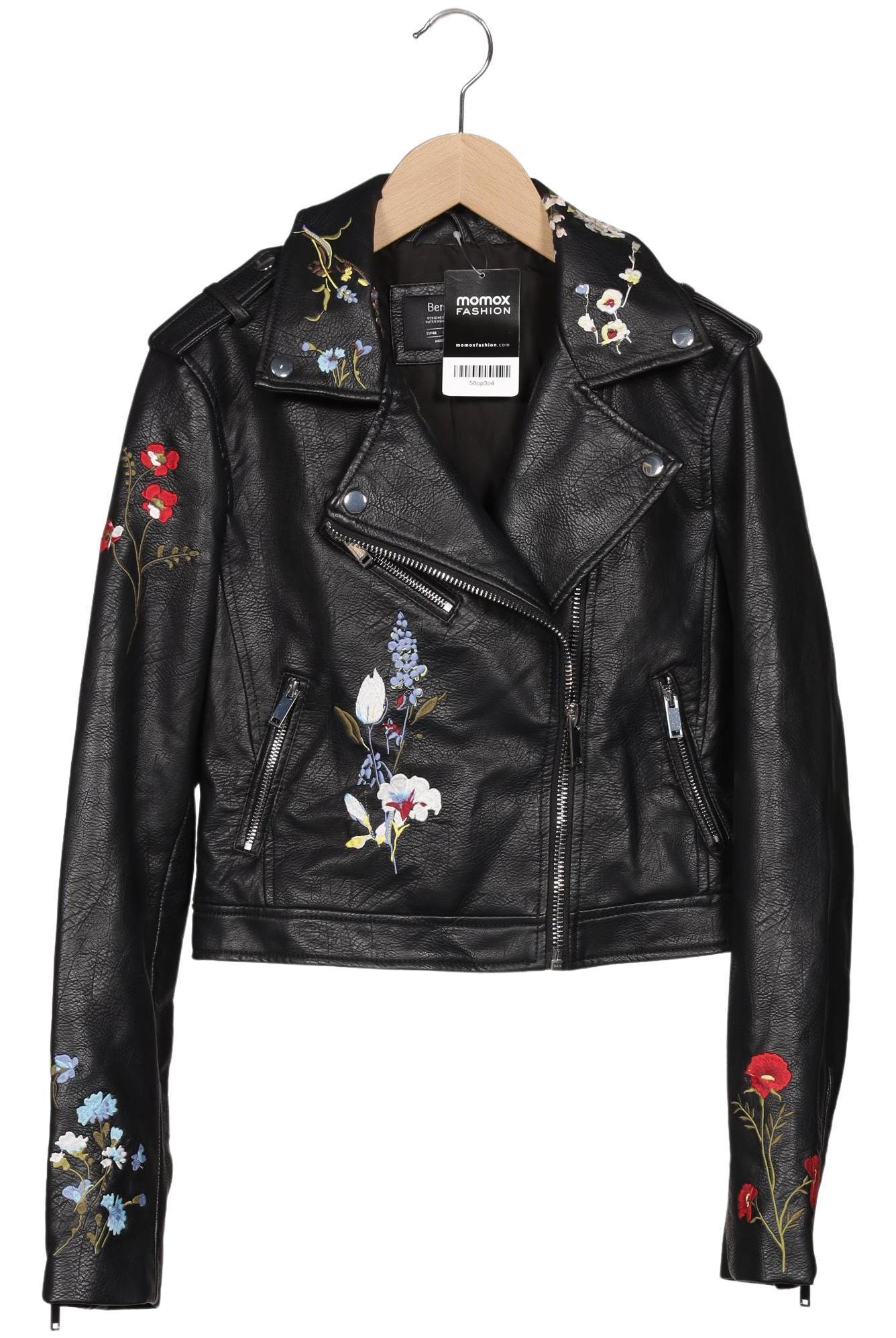 

bershka Damen Jacke, schwarz, Gr. 38