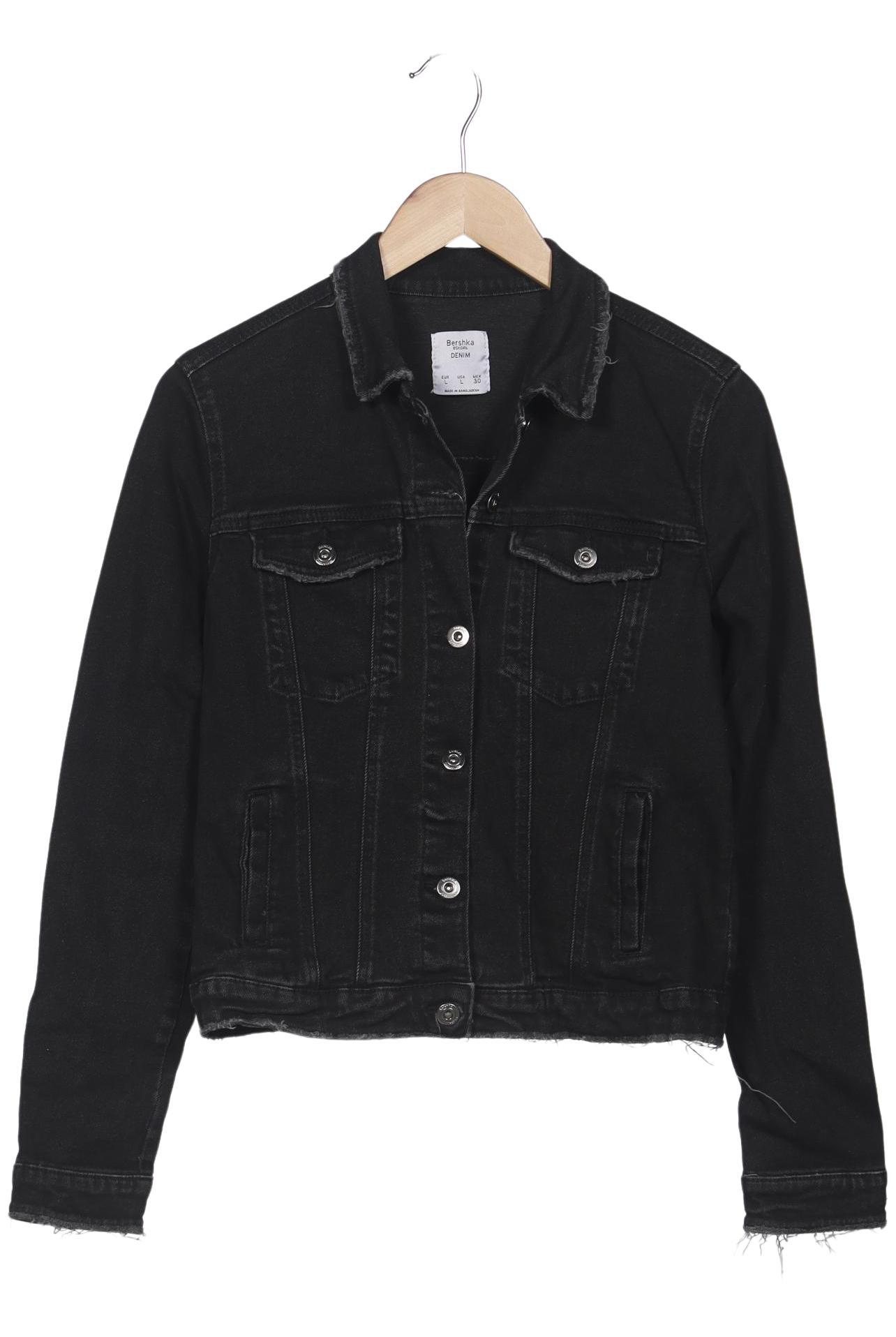 

bershka Damen Jacke, schwarz, Gr. 42