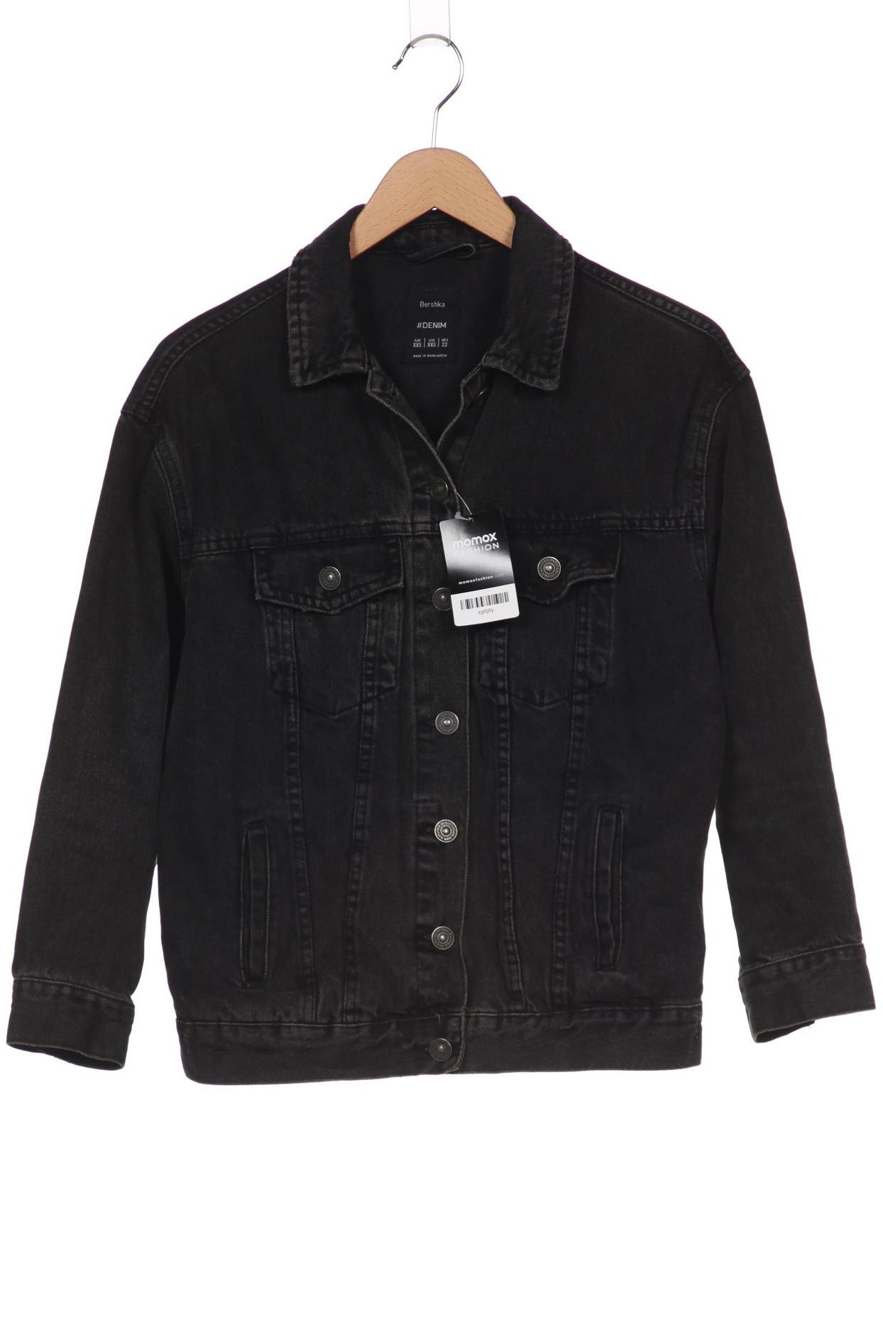 

bershka Damen Jacke, schwarz, Gr. 32