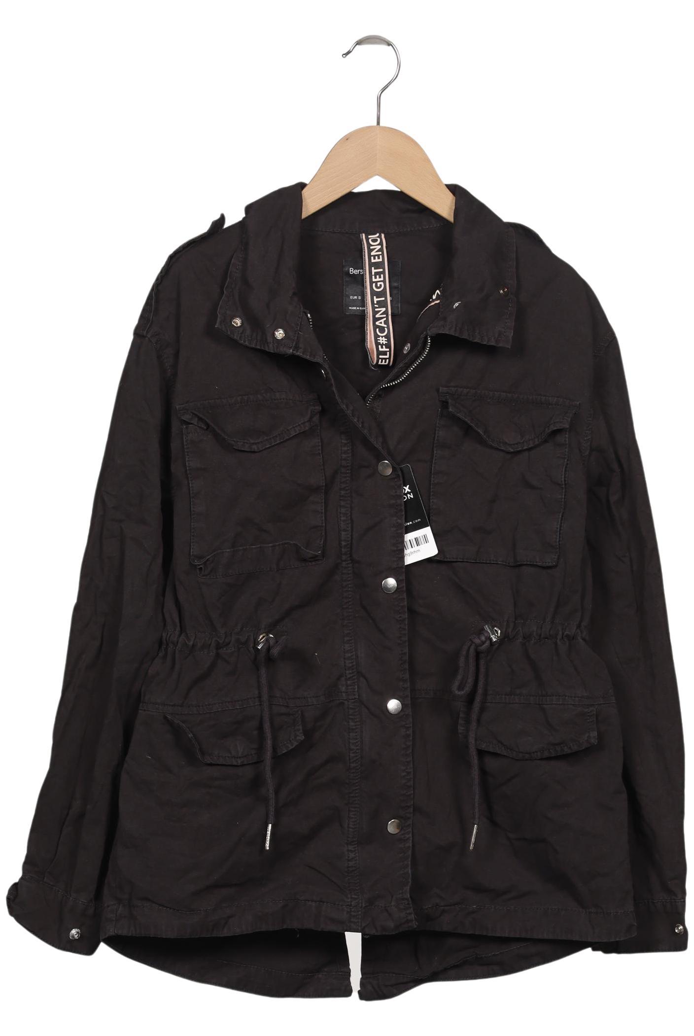 

bershka Damen Jacke, schwarz, Gr. 36