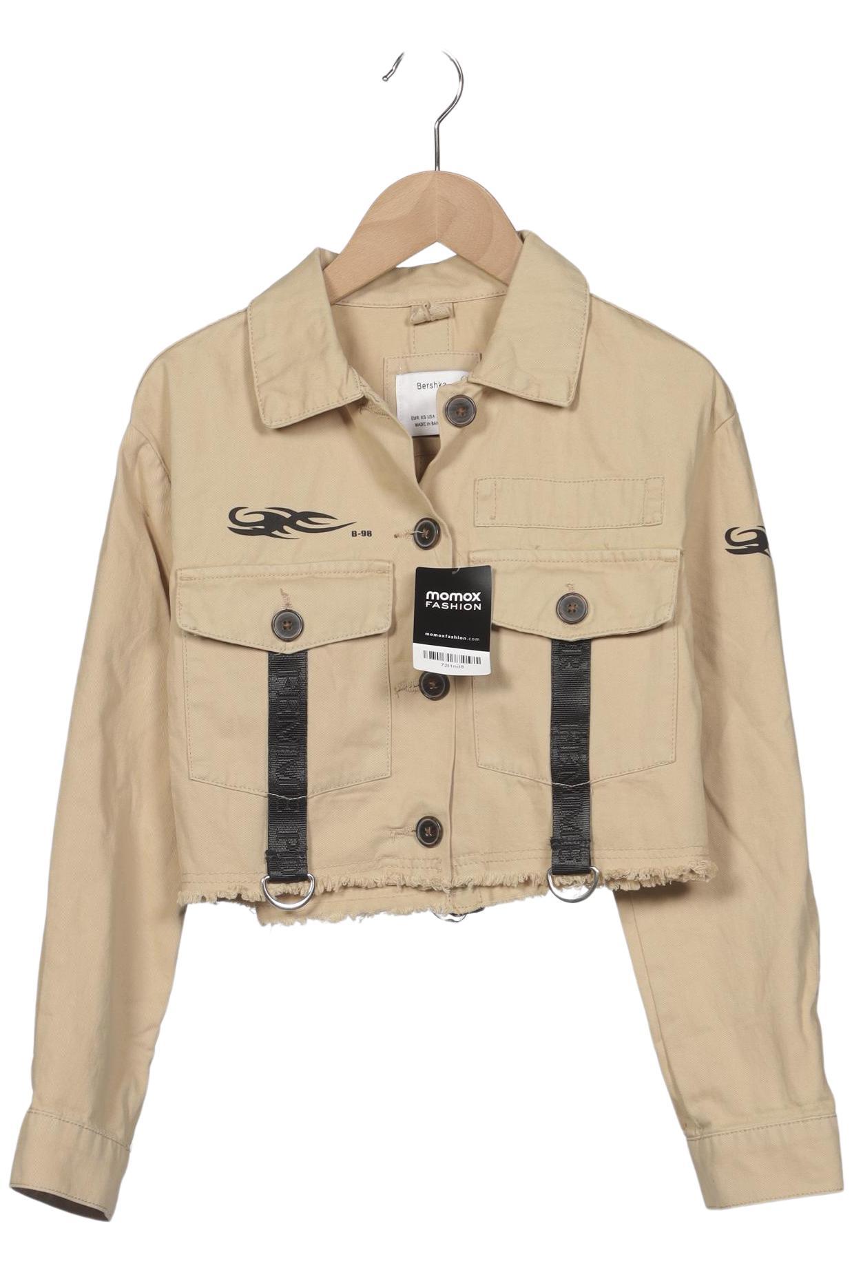

bershka Damen Jacke, beige, Gr. 34