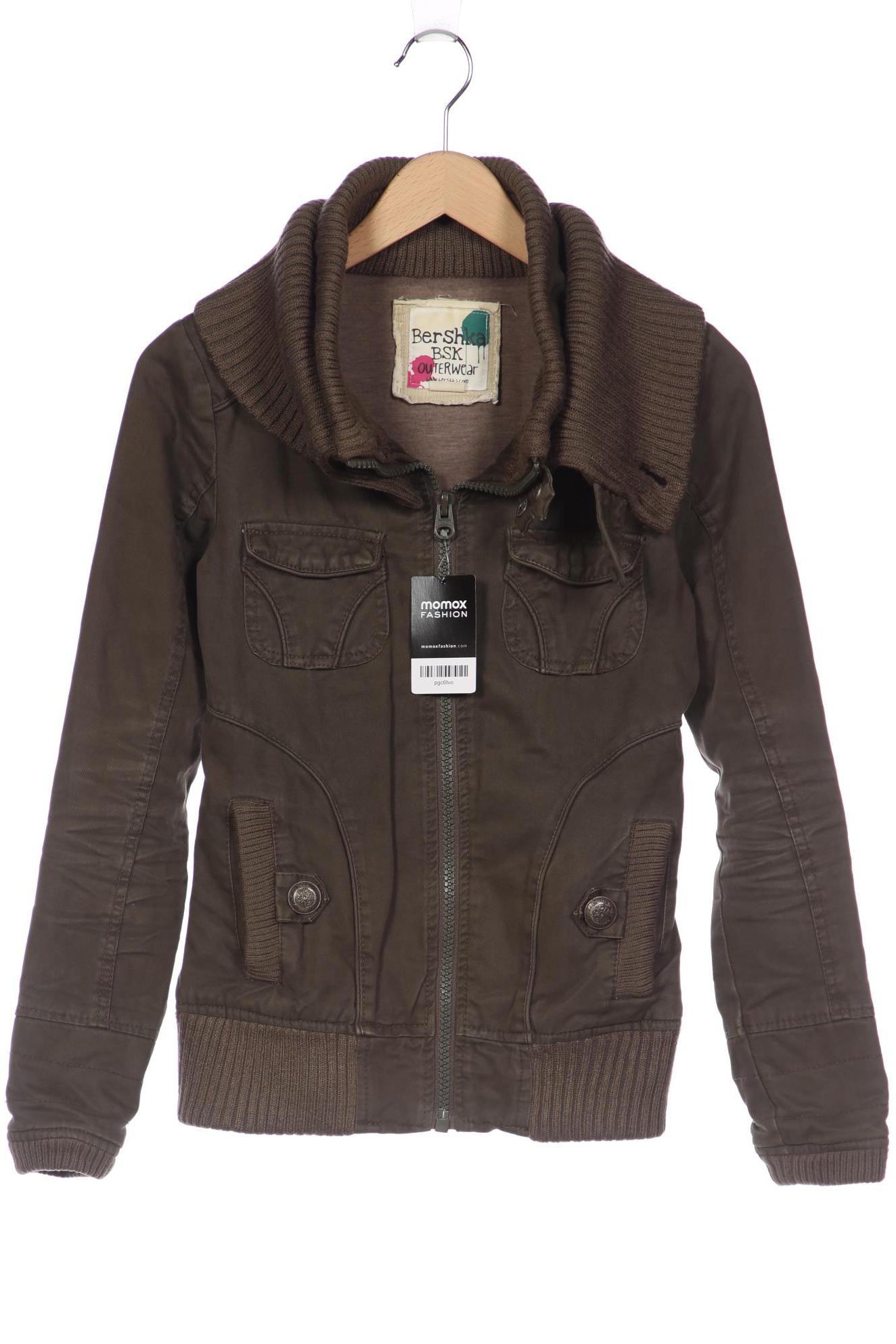 

bershka Damen Jacke, grün, Gr. 38