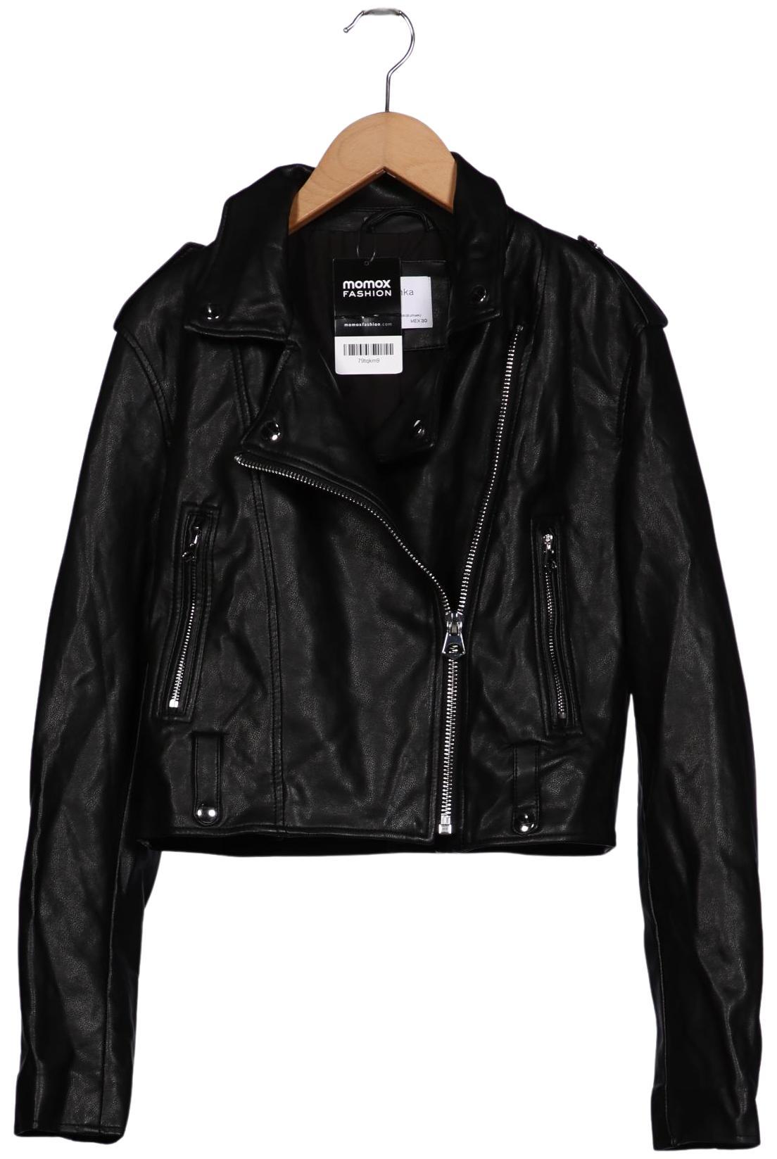 

bershka Damen Jacke, schwarz, Gr. 42