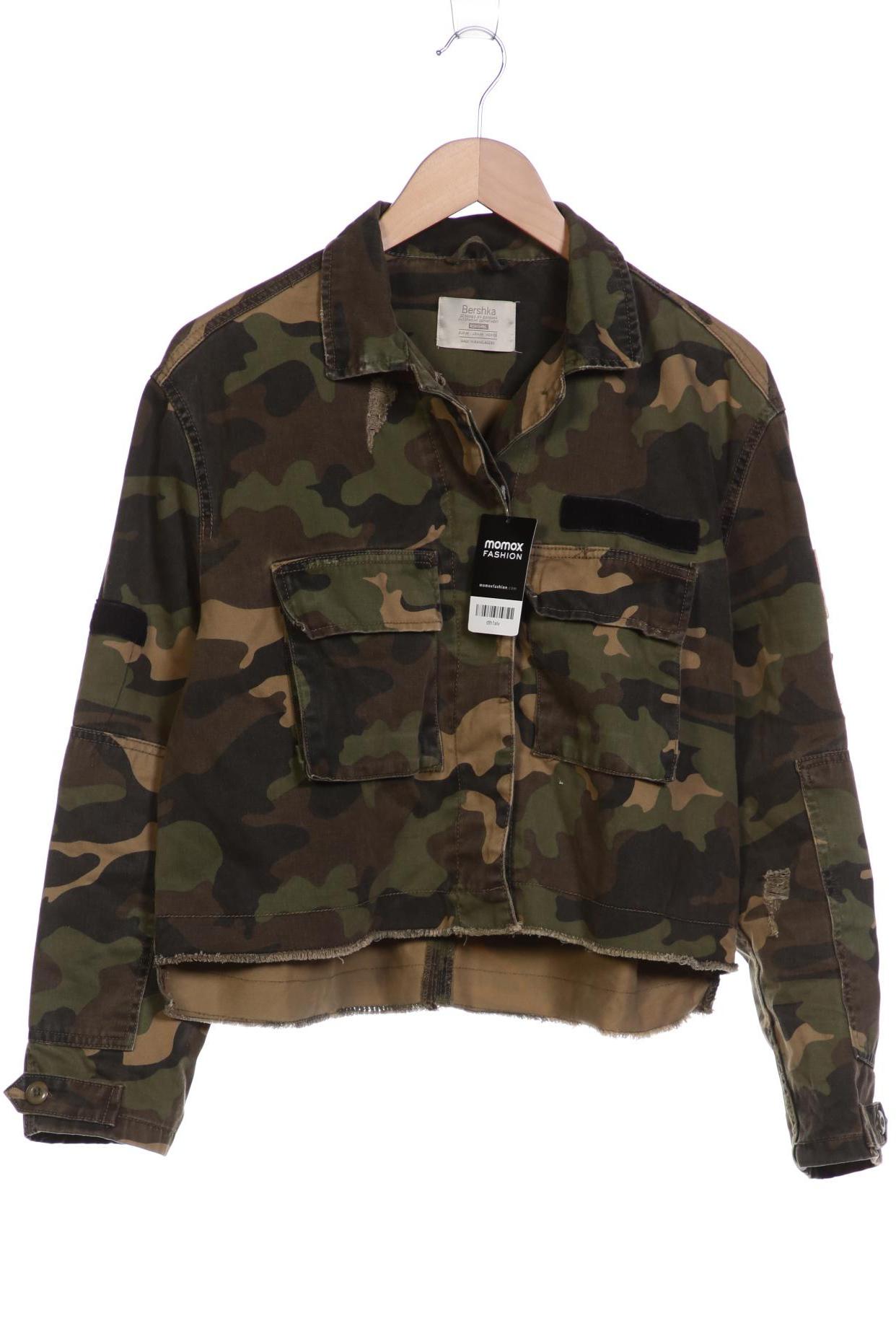 

bershka Damen Jacke, grün, Gr. 38