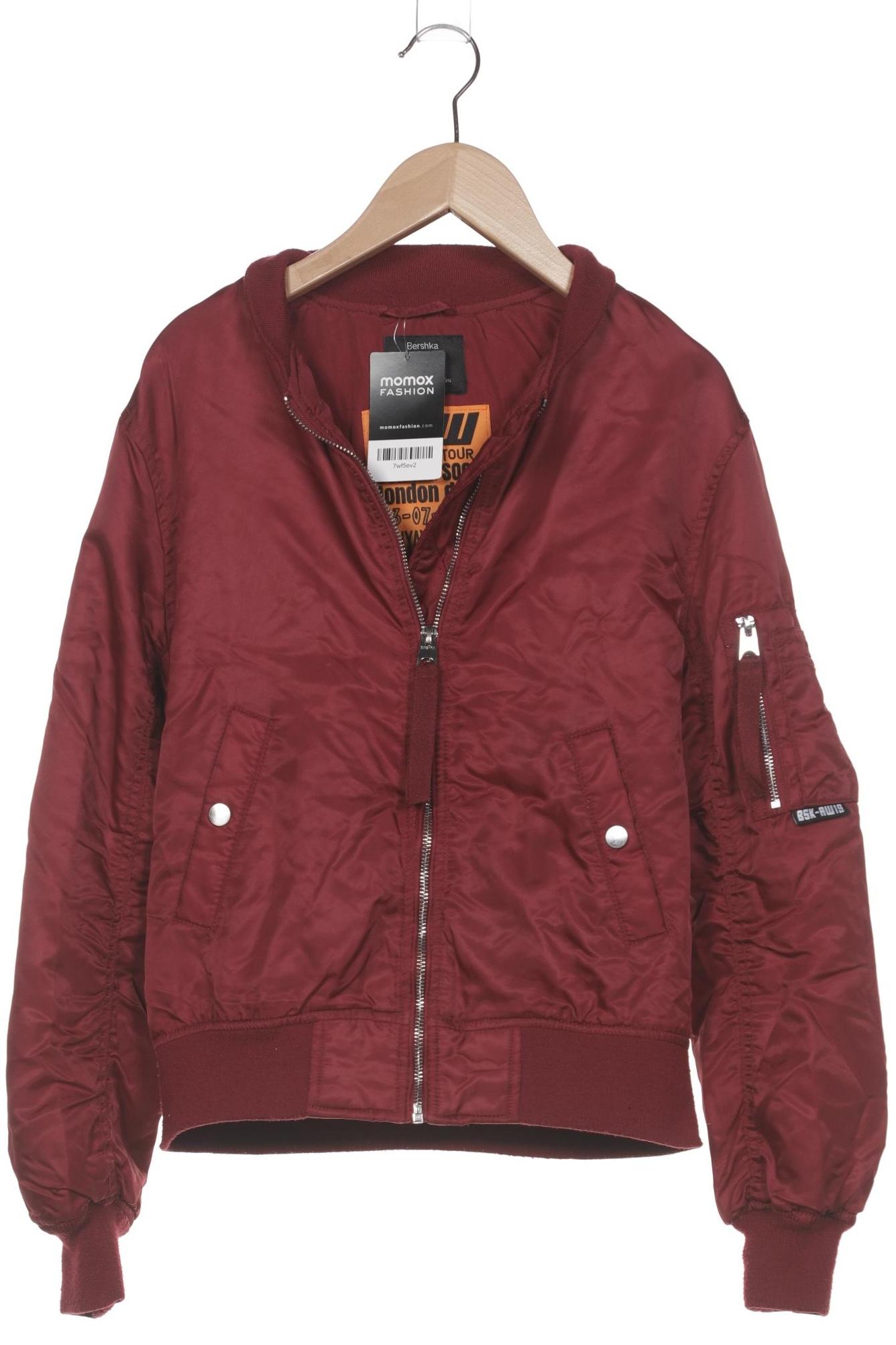 

bershka Damen Jacke, bordeaux, Gr. 36